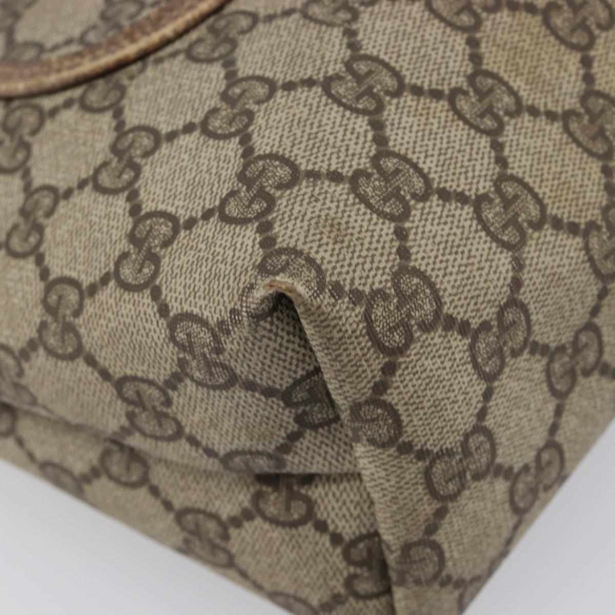 GUCCI GG Supreme Web Sherry Line Tote Bag PVC Beige Gold 39 02 003 Auth ar14261