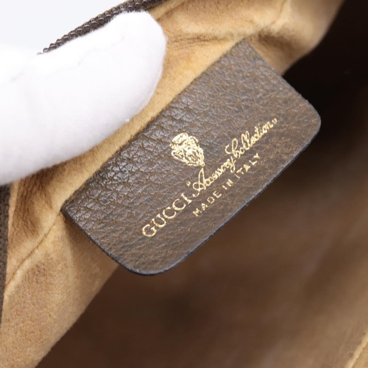 GUCCI GG Supreme Web Sherry Line Bag PVC Beige Gold 63 01 012 Auth ar14278