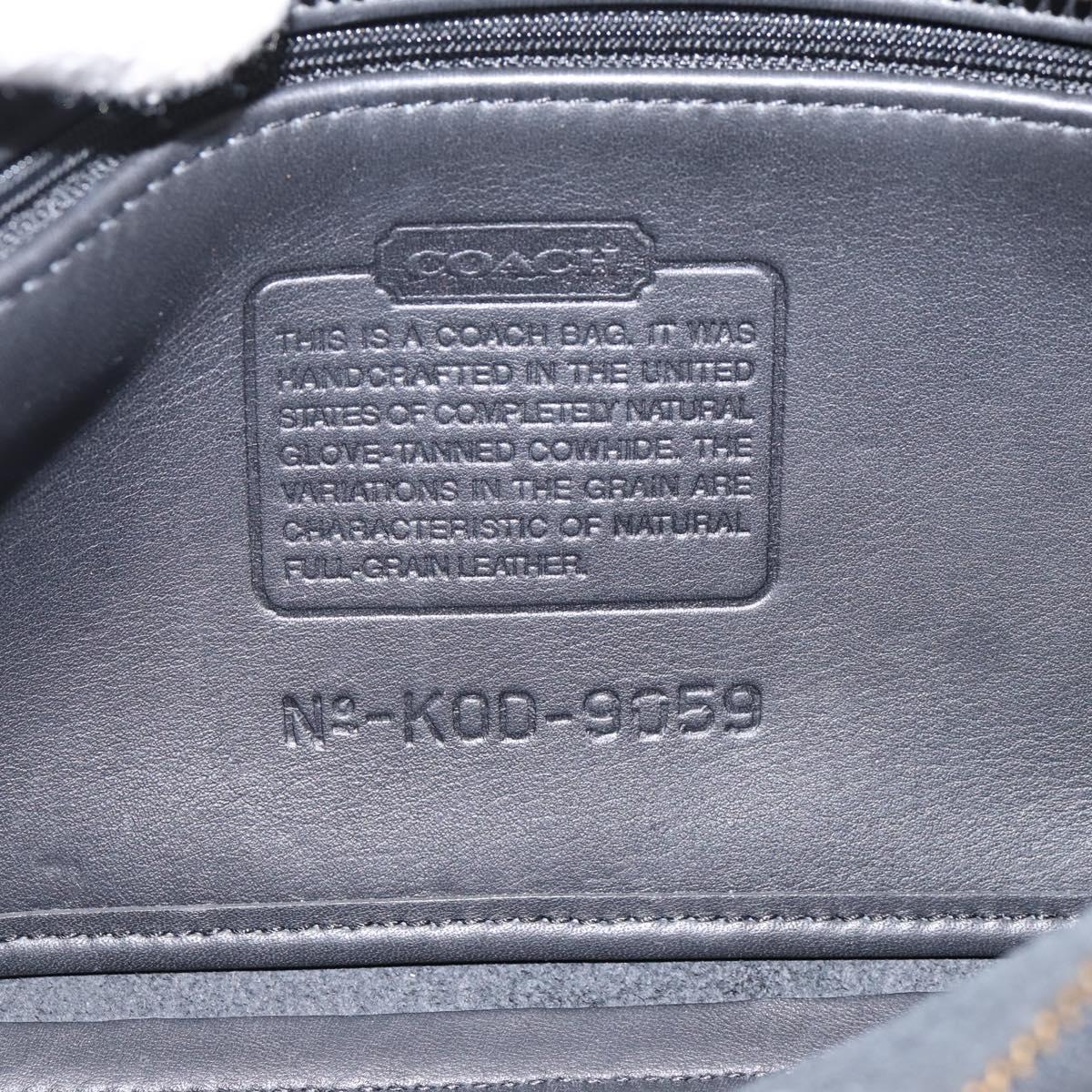 Coach Shoulder Bag Leather Black Gold Auth ar14294A
