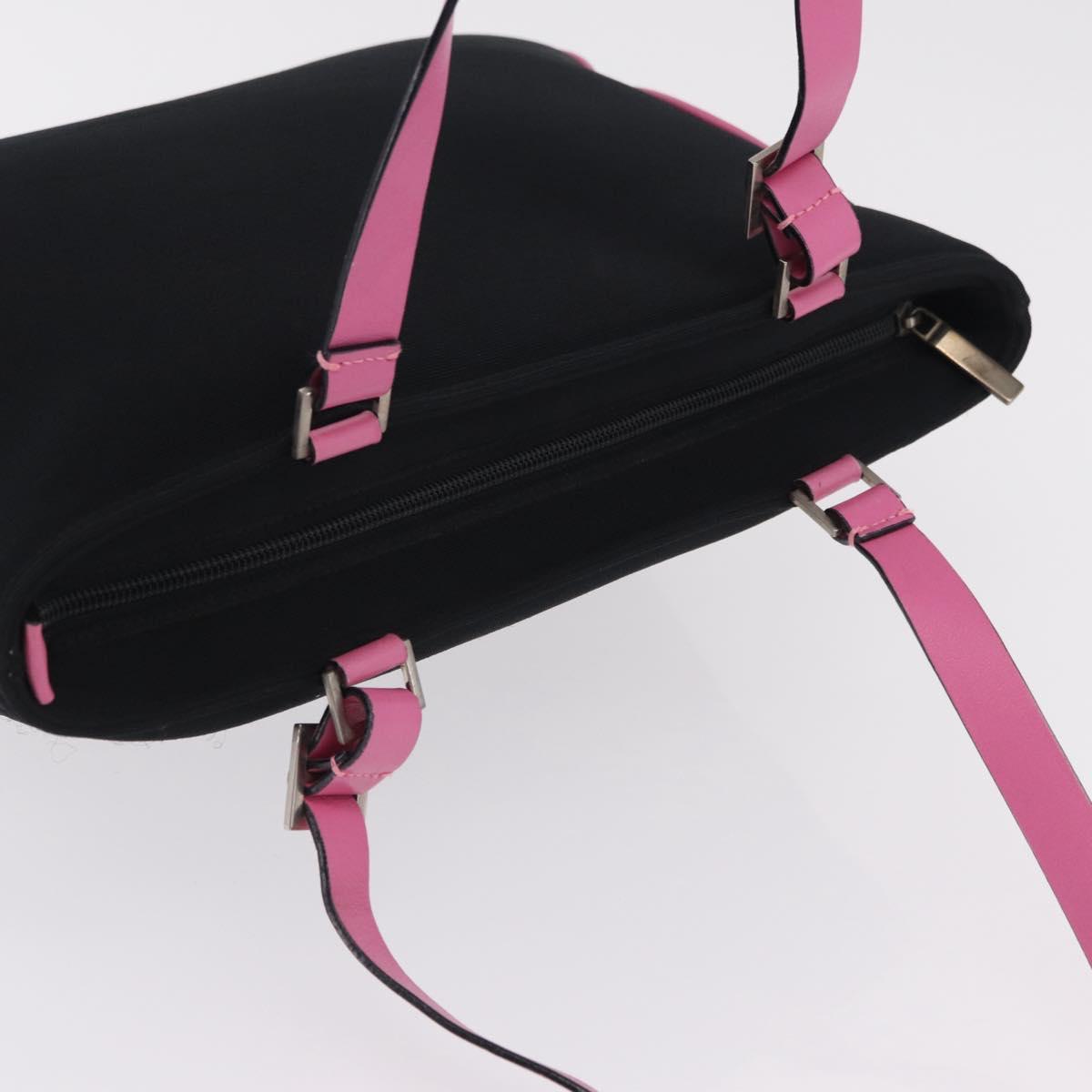 Salvatore Ferragamo Shoulder Bag Cotton Black Silver Auth ar14295