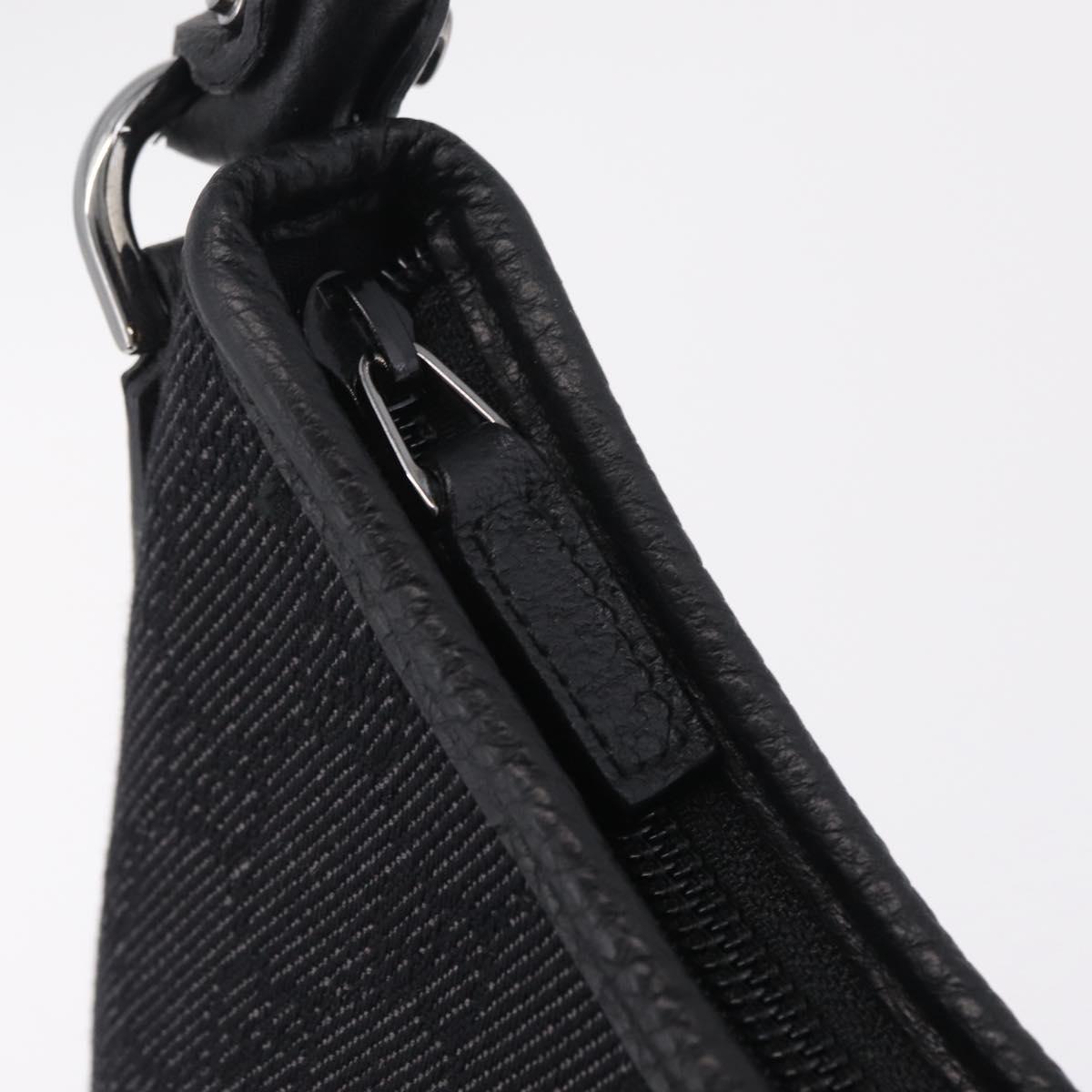 GUCCI GG Canvas Hand Bag Outlet Black Silver 268637 Auth ar14296V