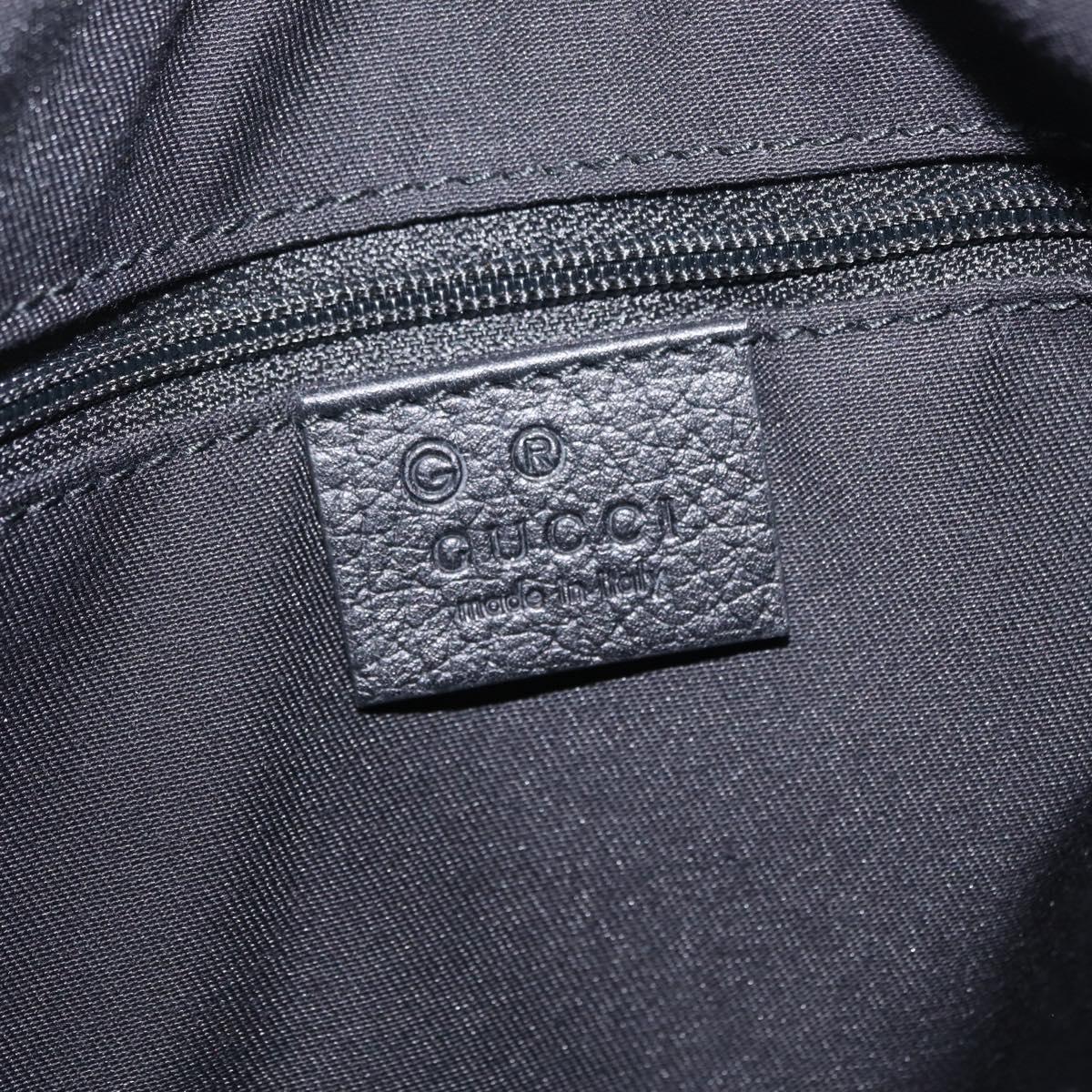 GUCCI GG Canvas Hand Bag Outlet Black Silver 268637 Auth ar14296V