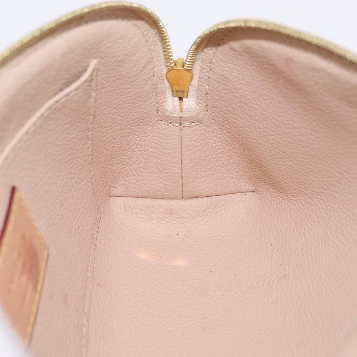 LOUIS VUITTON Damier Azur Pochette Cosmetic PM Pouch N60024 LV Auth ar14299