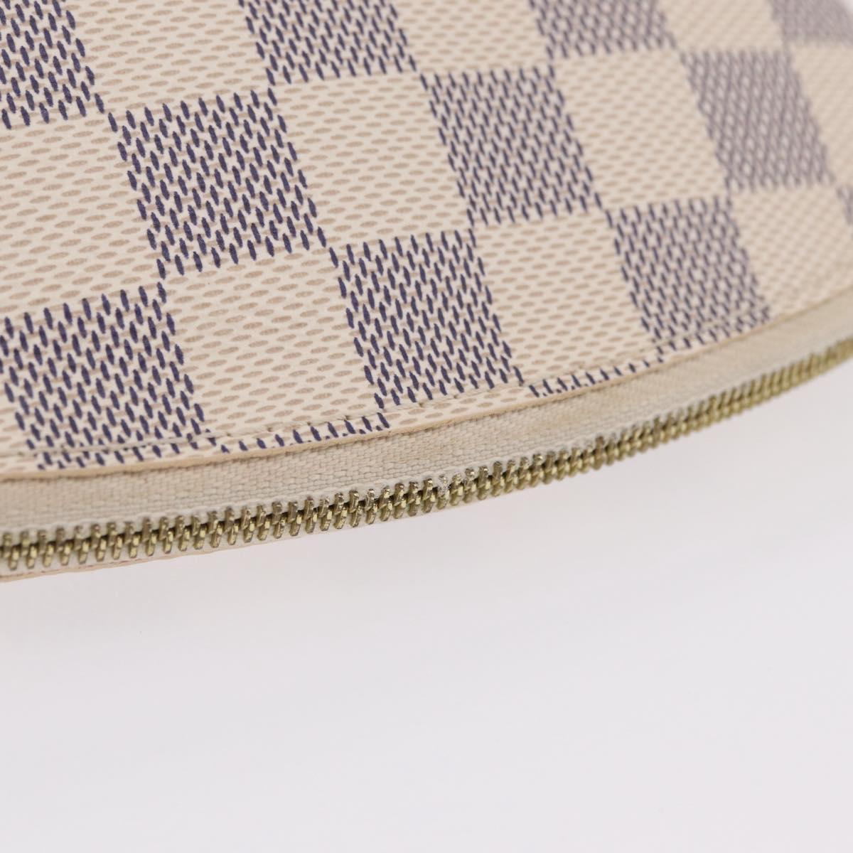 LOUIS VUITTON Damier Azur Pochette Cosmetic PM Pouch N60024 LV Auth ar14299