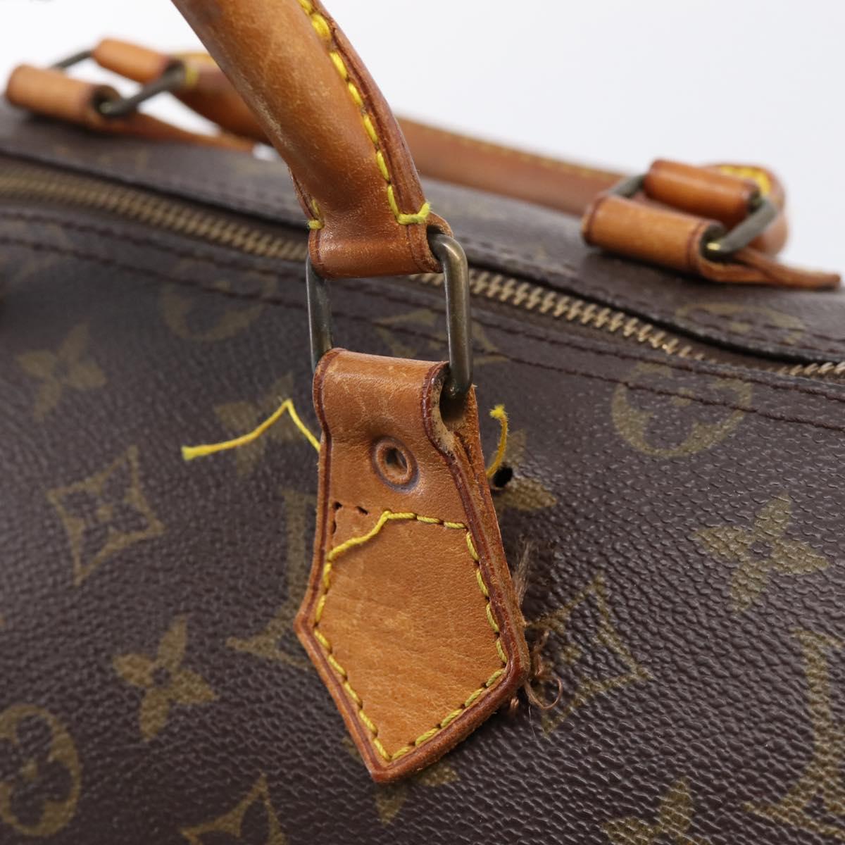 LOUIS VUITTON Monogram Speedy 35 Hand Bag M41524 LV Auth ar14308