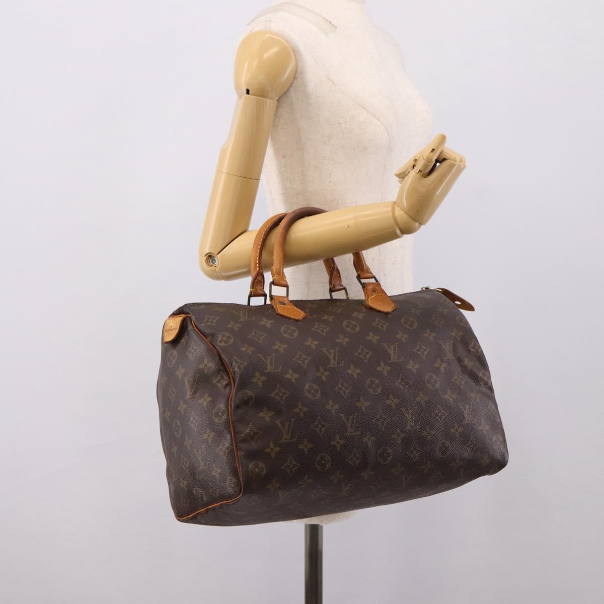 LOUIS VUITTON Monogram Speedy 35 Hand Bag M41524 LV Auth ar14308