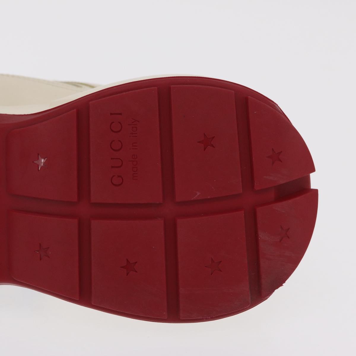 GUCCI GUCCI x Doraemon Low Cut Sneakers Leather 9 White 655025 Auth ar14309M