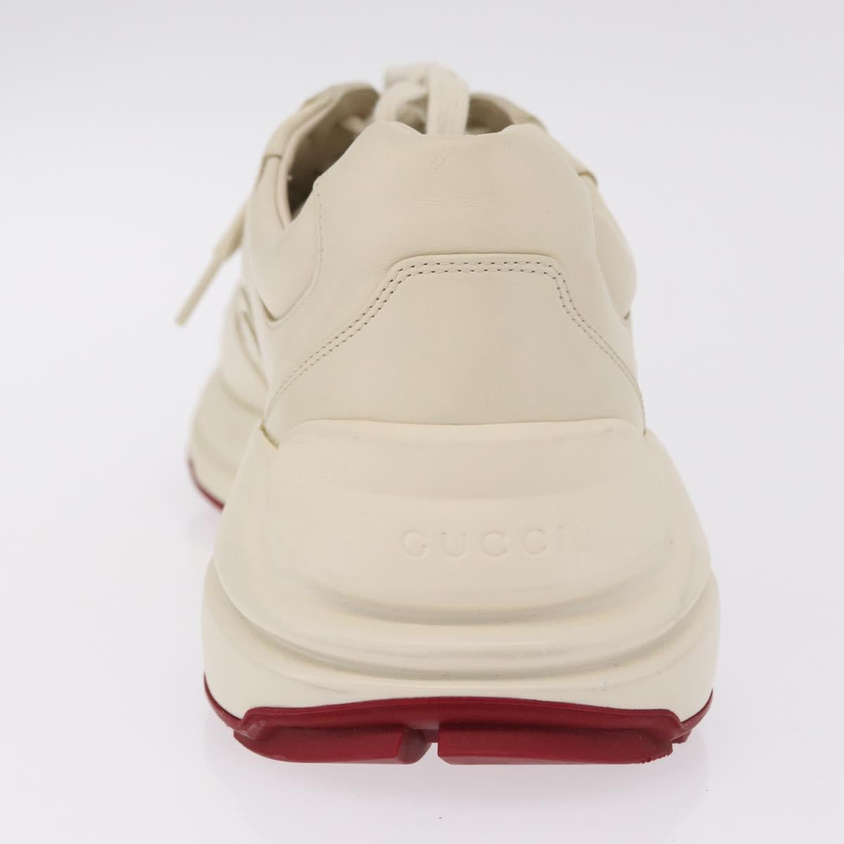 GUCCI GUCCI x Doraemon Low Cut Sneakers Leather 9 White 655025 Auth ar14309M