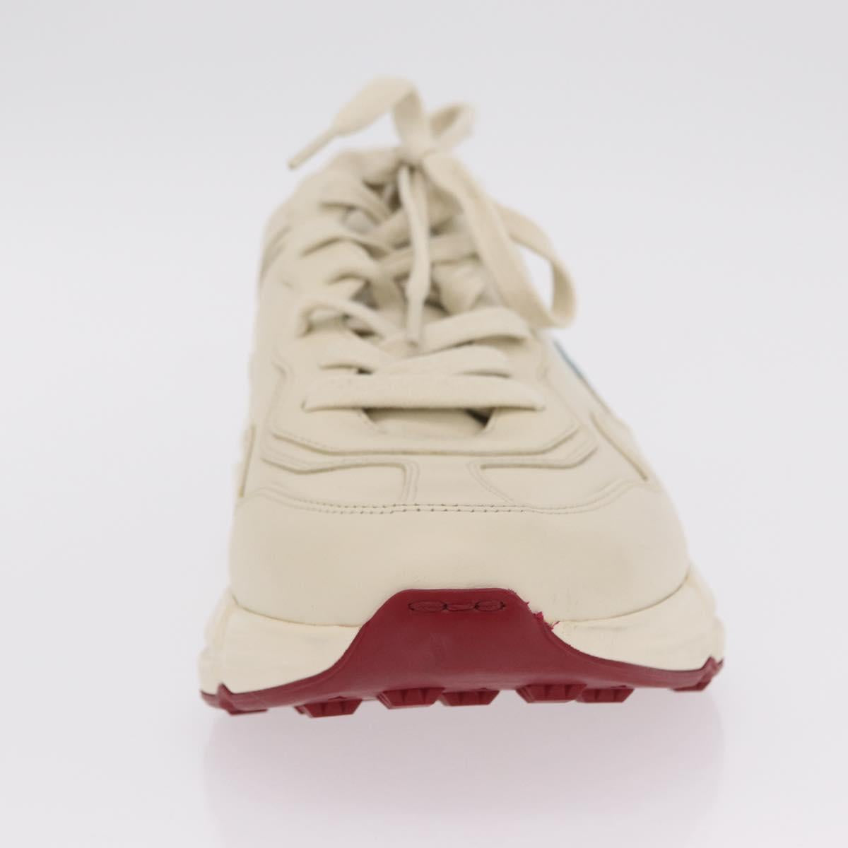 GUCCI GUCCI x Doraemon Low Cut Sneakers Leather 9 White 655025 Auth ar14309M