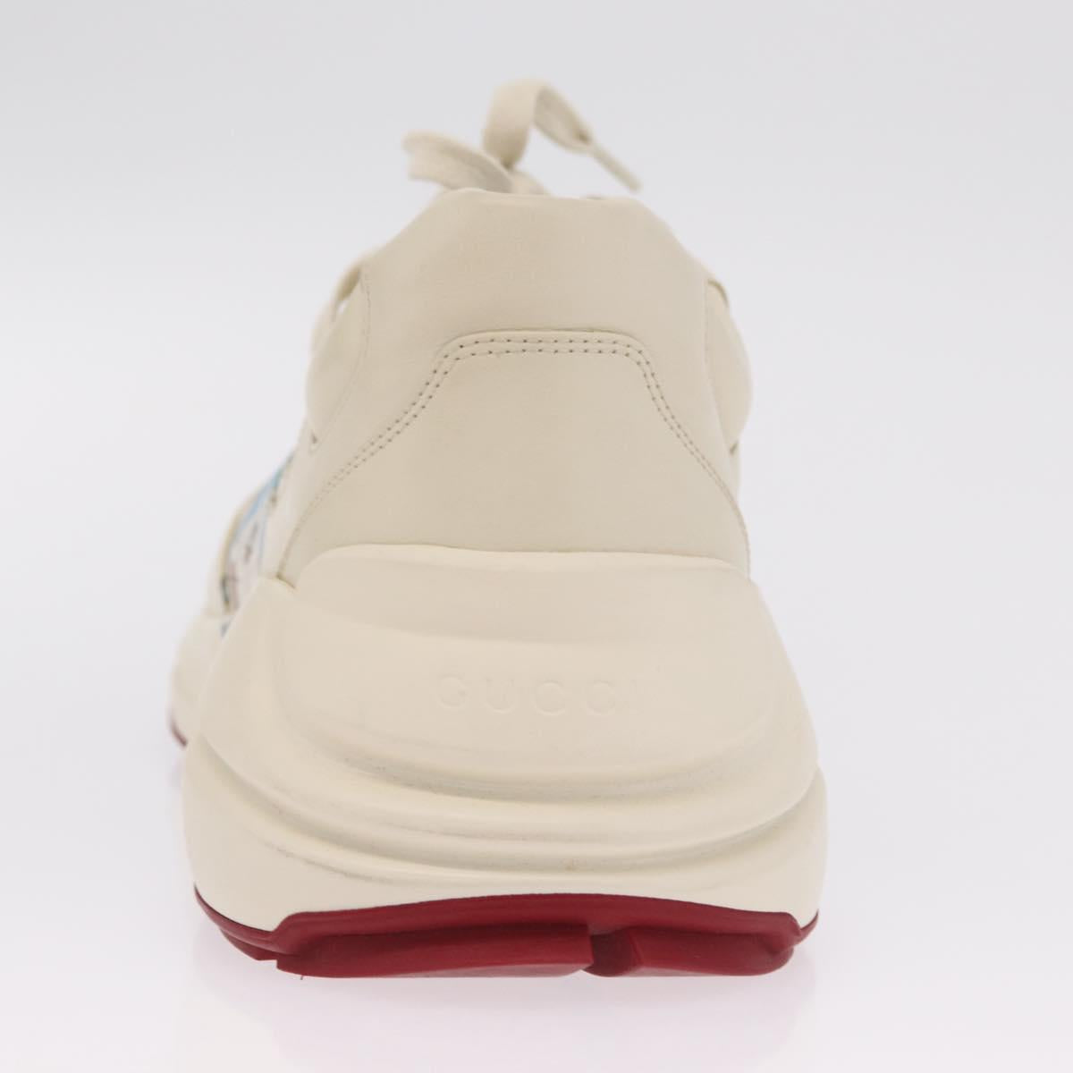 GUCCI GUCCI x Doraemon Low Cut Sneakers Leather 9 White 655025 Auth ar14309M