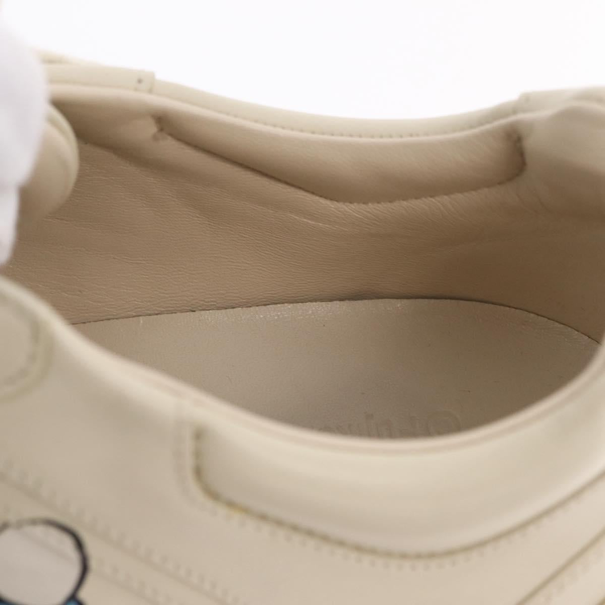 GUCCI GUCCI x Doraemon Low Cut Sneakers Leather 9 White 655025 Auth ar14309M