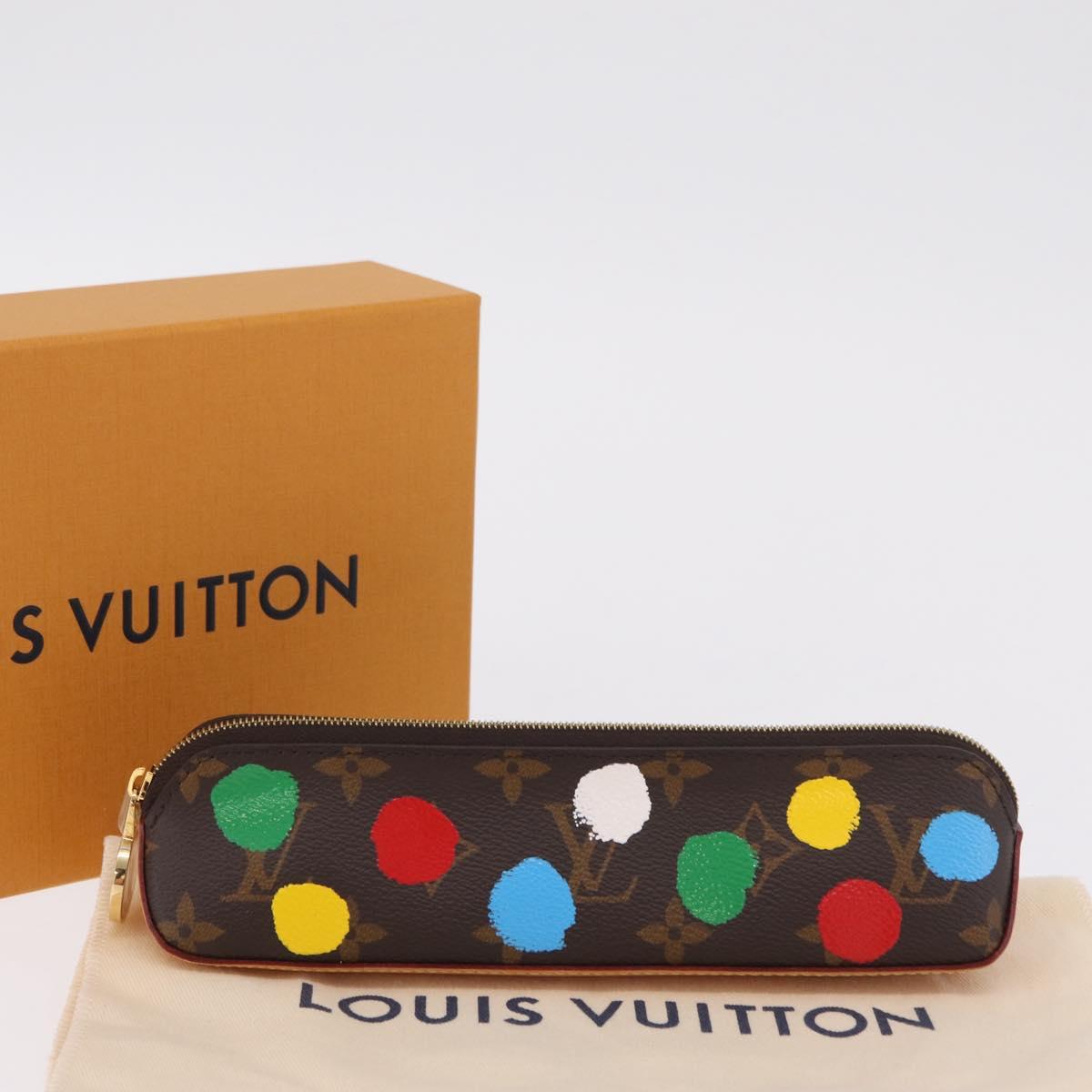 LOUIS VUITTON Yayoi Kusama Trousse Elizabeth Pen Case GI0886 LV Auth ar14312SAM