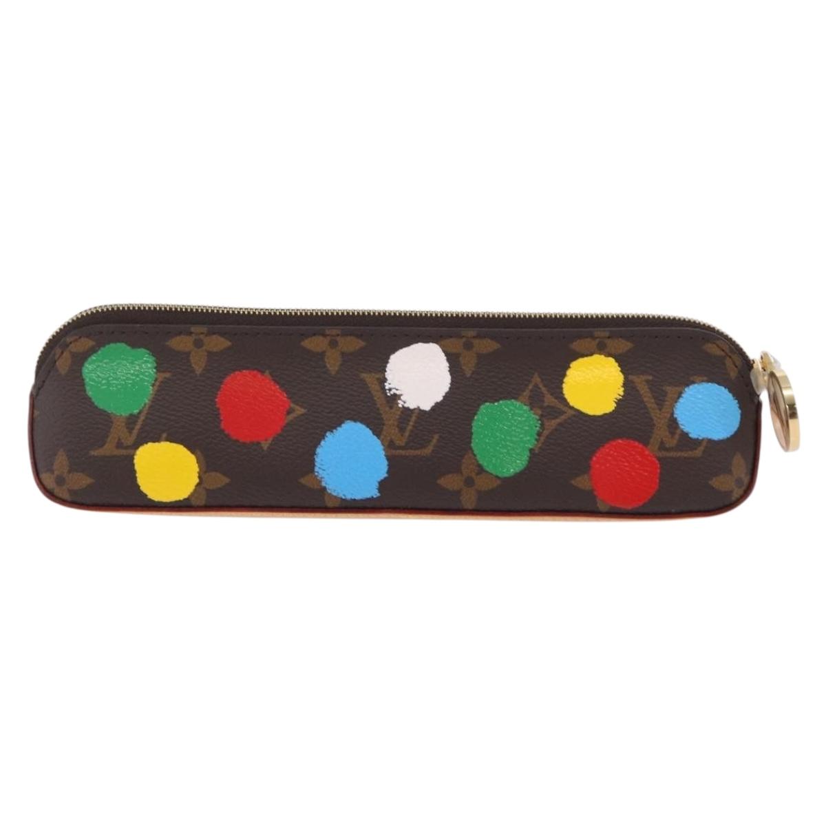 LOUIS VUITTON Yayoi Kusama Trousse Elizabeth Pen Case GI0886 LV Auth ar14312SAM