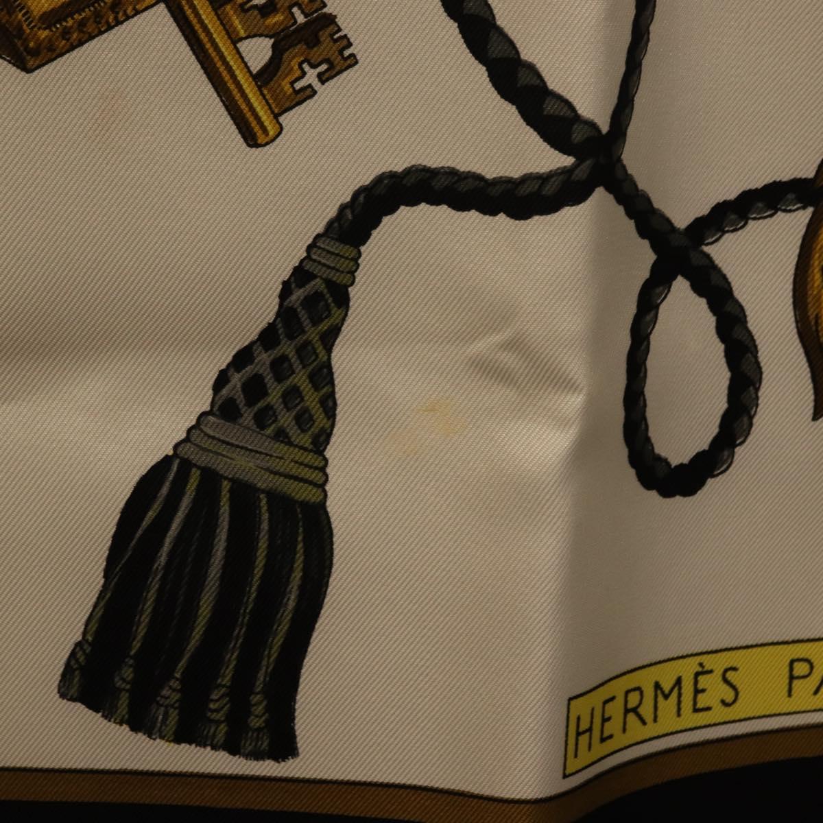 HERMES Carre 90 Scarf Silk Black Auth ar14314