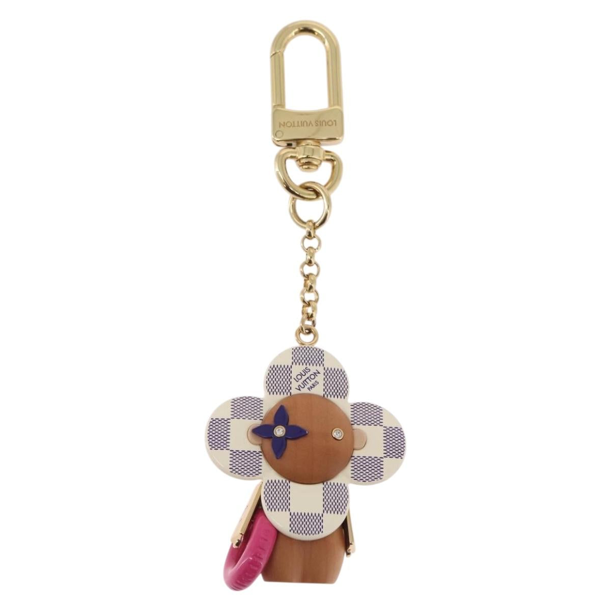 LOUIS VUITTON Damier Azur Vivienne By The Pool Bag Charm M01168 LV Auth ar14317M