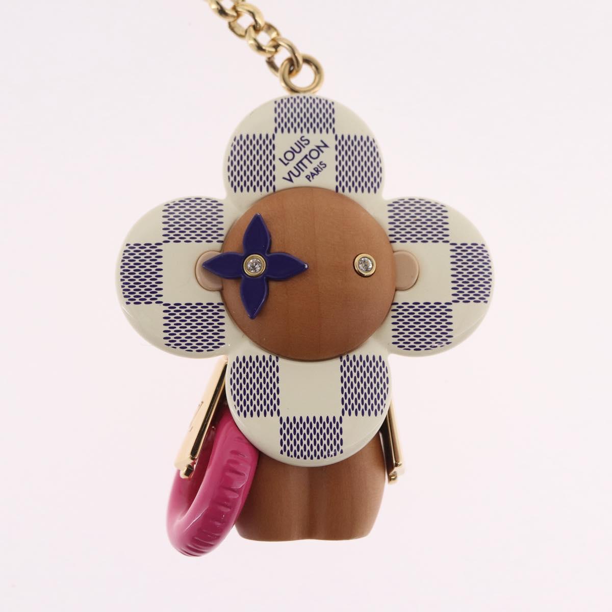 LOUIS VUITTON Damier Azur Vivienne By The Pool Bag Charm M01168 LV Auth ar14317M