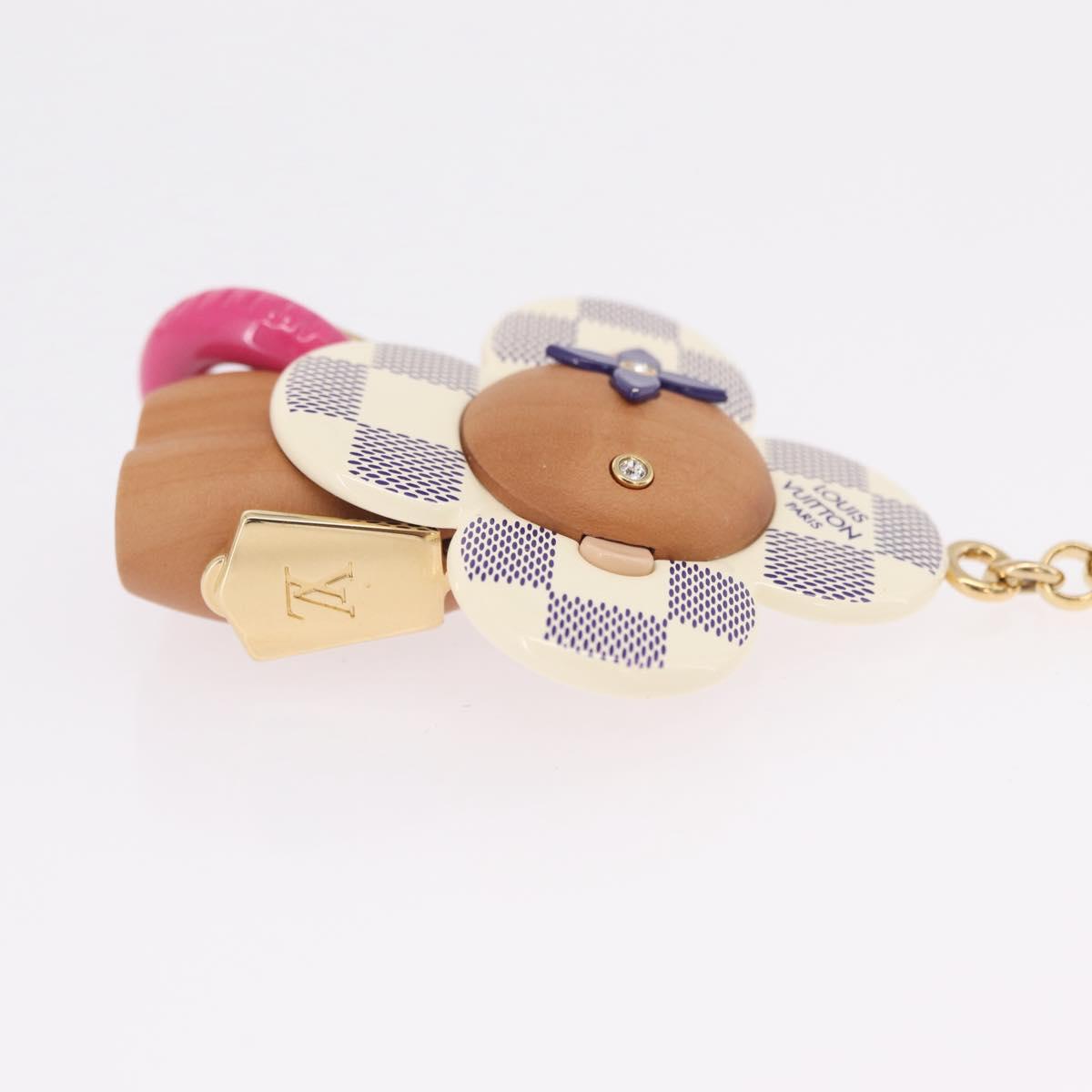 LOUIS VUITTON Damier Azur Vivienne By The Pool Bag Charm M01168 LV Auth ar14317M