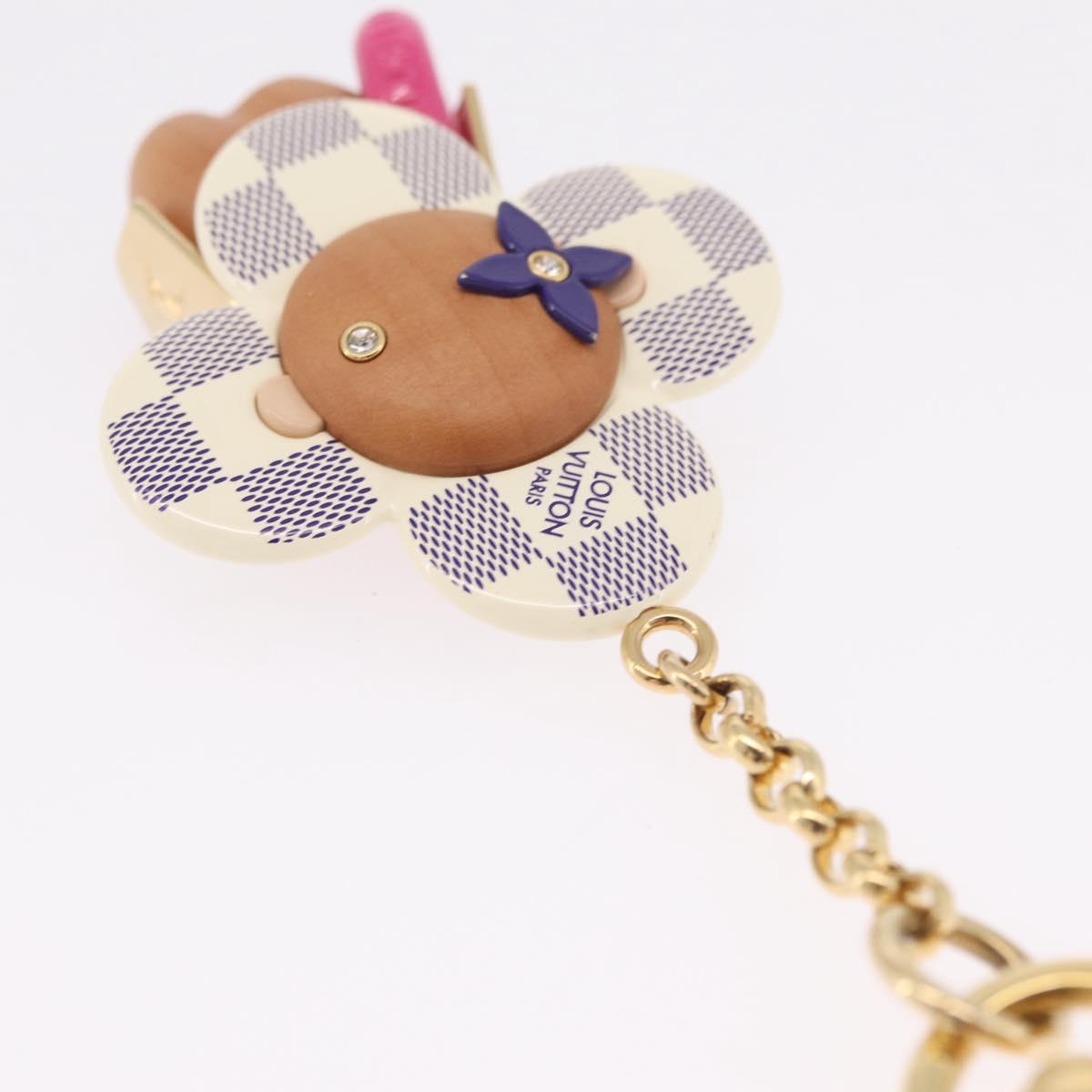 LOUIS VUITTON Damier Azur Vivienne By The Pool Bag Charm M01168 LV Auth ar14317M