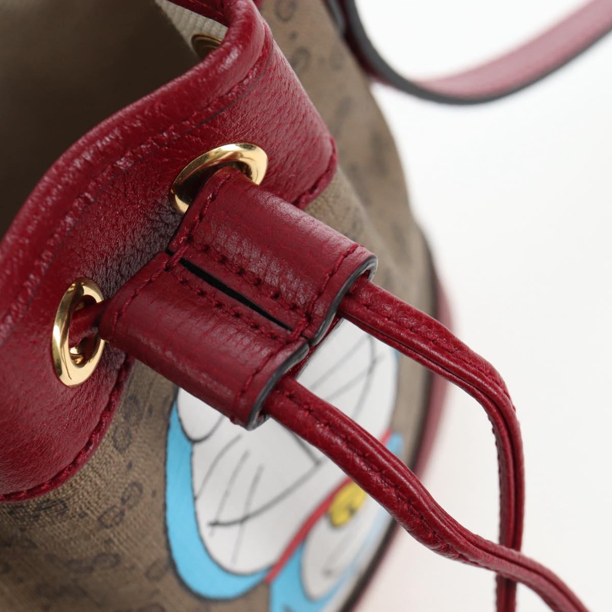GUCCI Micro GG Supreme Doraemon Collaboration Bag PVC 647801 Auth ar14325SAM