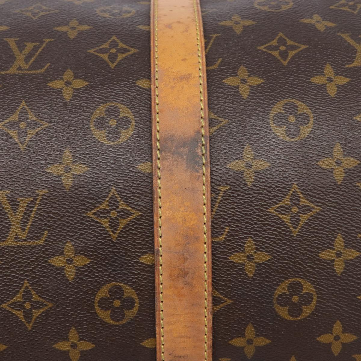 LOUIS VUITTON Monogram Keepall 55 Boston Bag M41424 LV Auth ar14327