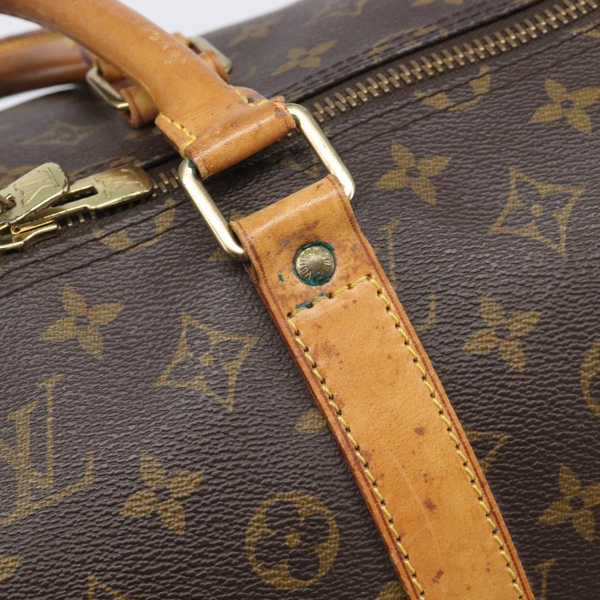 LOUIS VUITTON Monogram Keepall 55 Boston Bag M41424 LV Auth ar14327