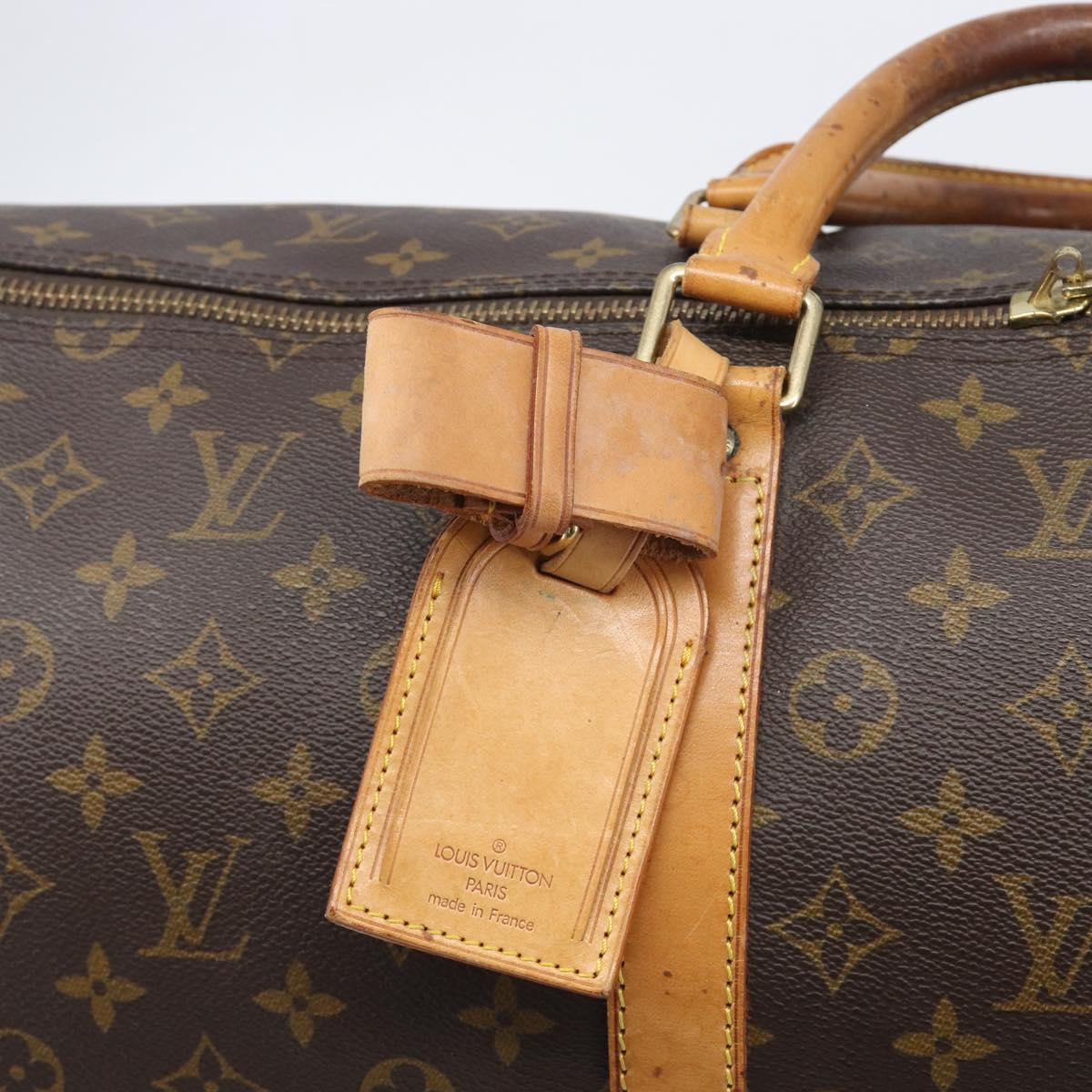 LOUIS VUITTON Monogram Keepall 55 Boston Bag M41424 LV Auth ar14327