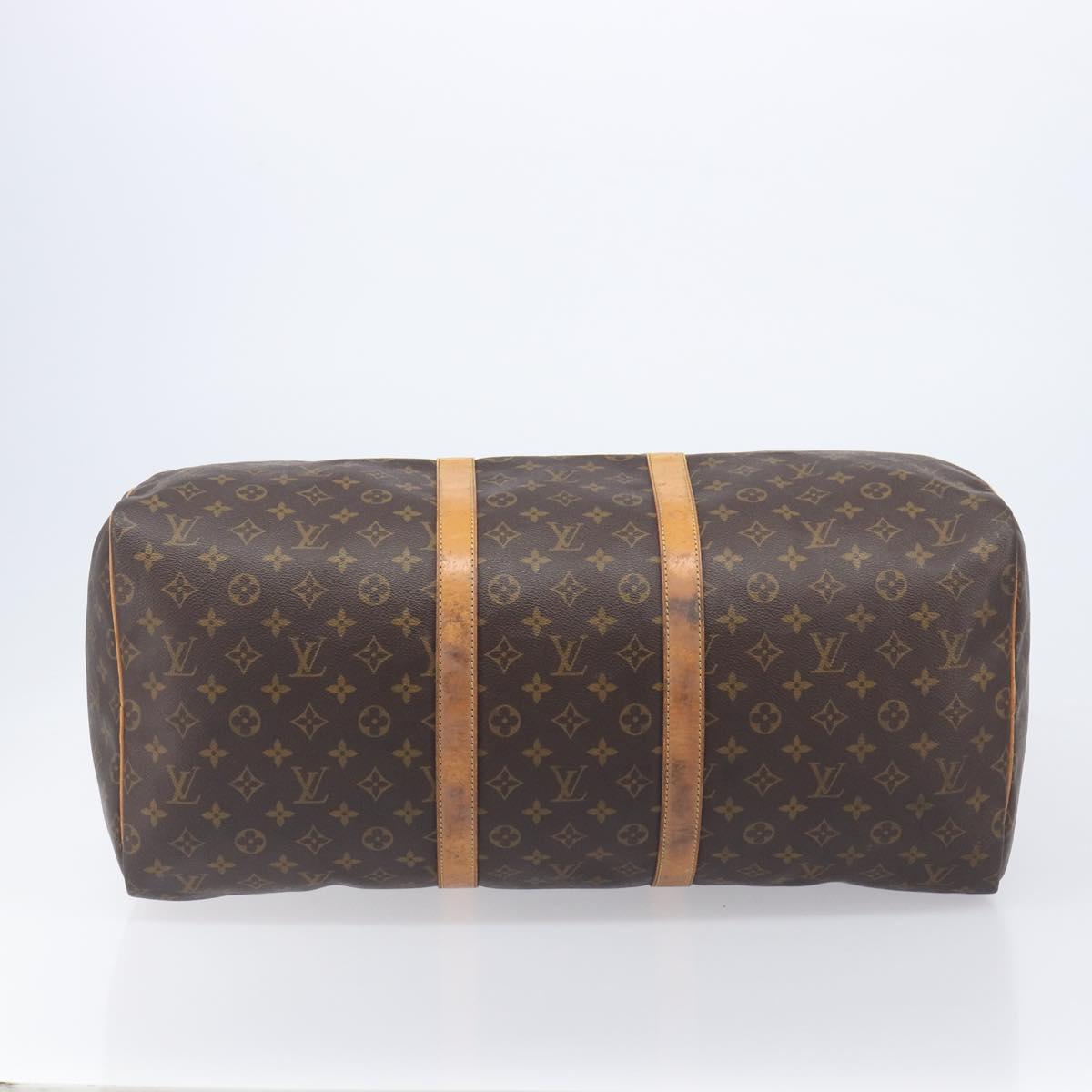 LOUIS VUITTON Monogram Keepall 55 Boston Bag M41424 LV Auth ar14327