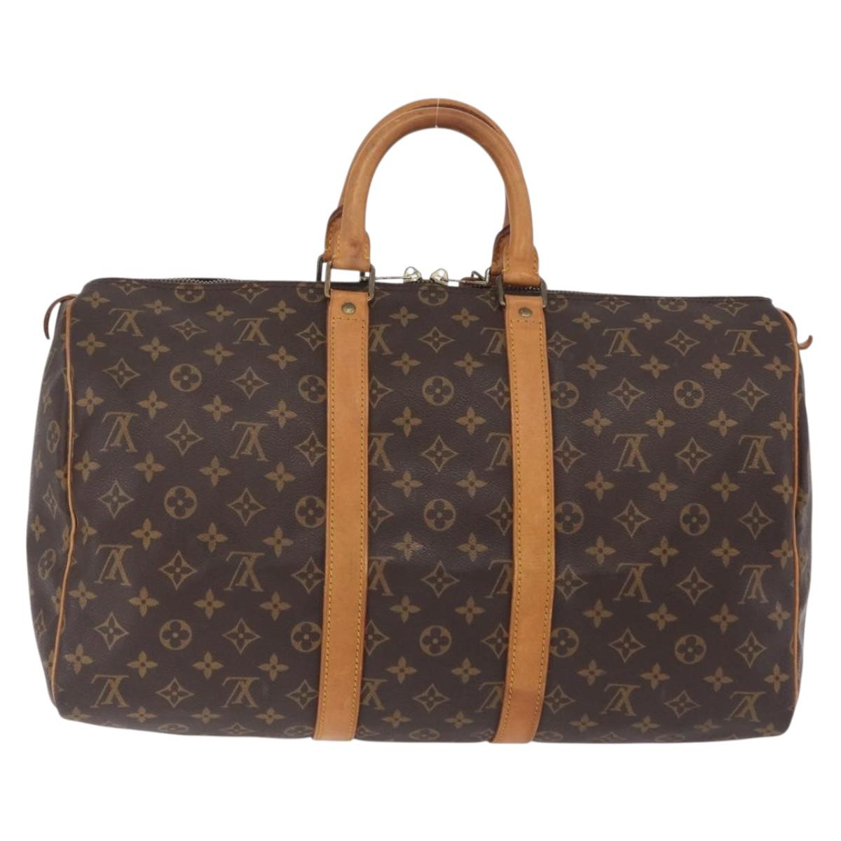 LOUIS VUITTON Monogram Keepall 45 Boston Bag M41428 LV Auth ar14328A