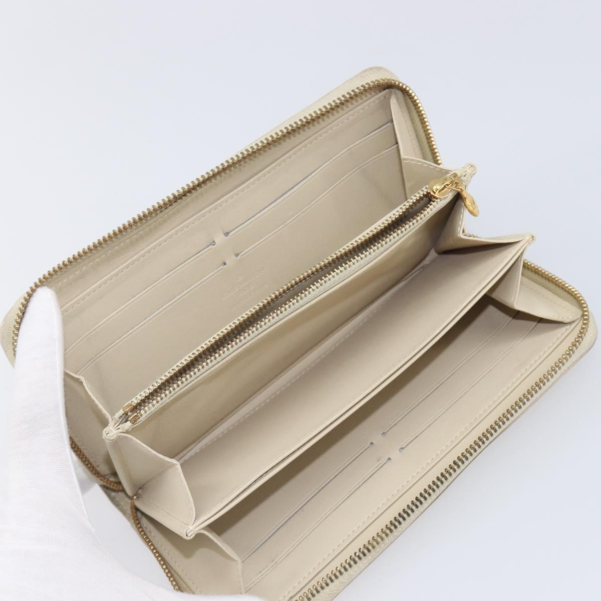 LOUIS VUITTON Monogram Long Wallet 2 Set Beige LV Auth ar14329