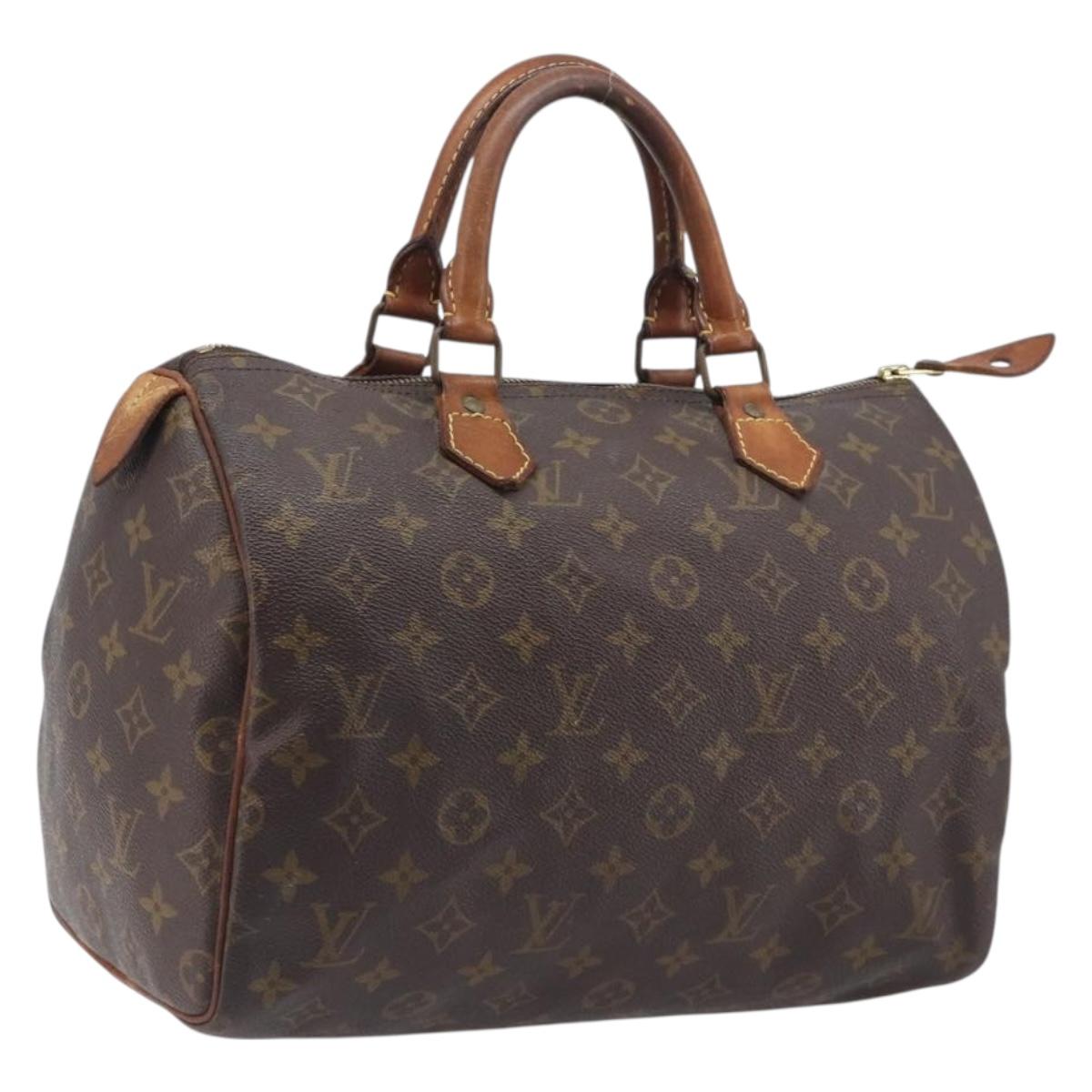 LOUIS VUITTON Monogram Speedy 30 Hand Bag M41526 LV Auth ar14349