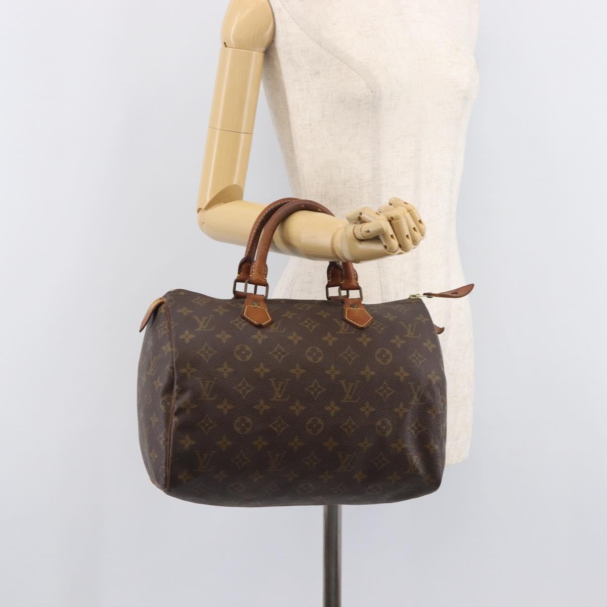 LOUIS VUITTON Monogram Speedy 30 Hand Bag M41526 LV Auth ar14349