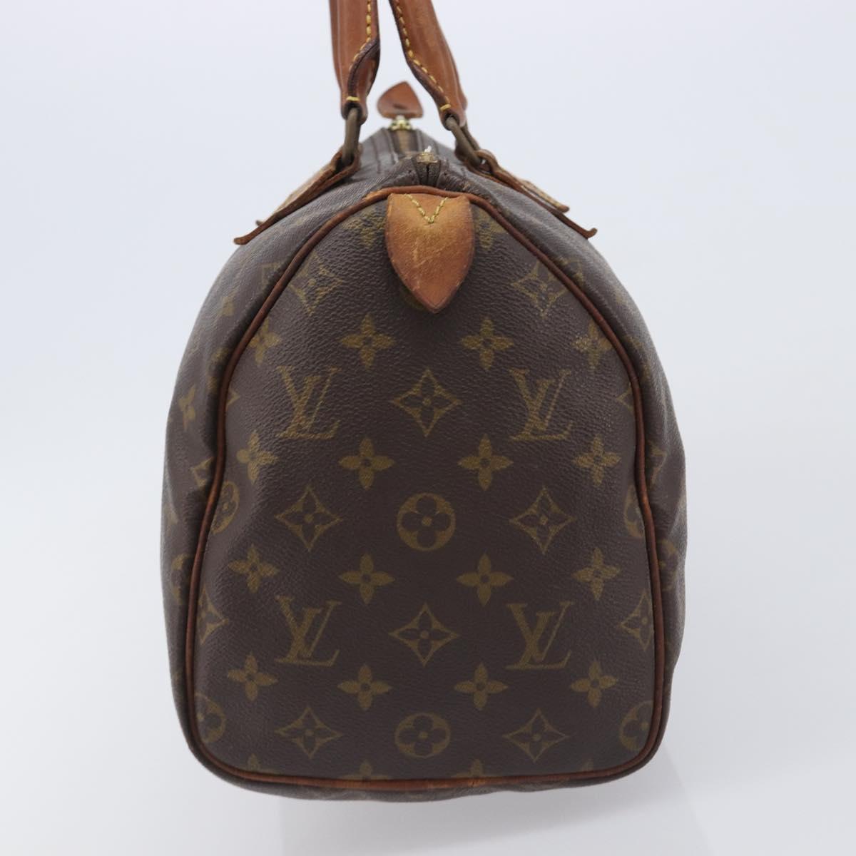 LOUIS VUITTON Monogram Speedy 30 Hand Bag M41526 LV Auth ar14349