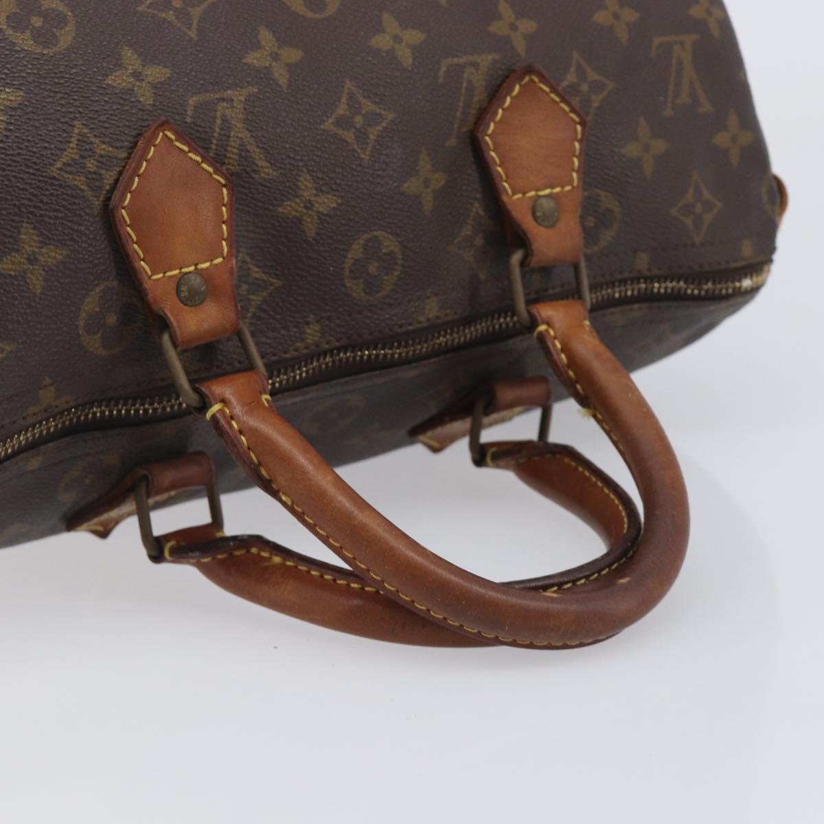 LOUIS VUITTON Monogram Speedy 30 Hand Bag M41526 LV Auth ar14349