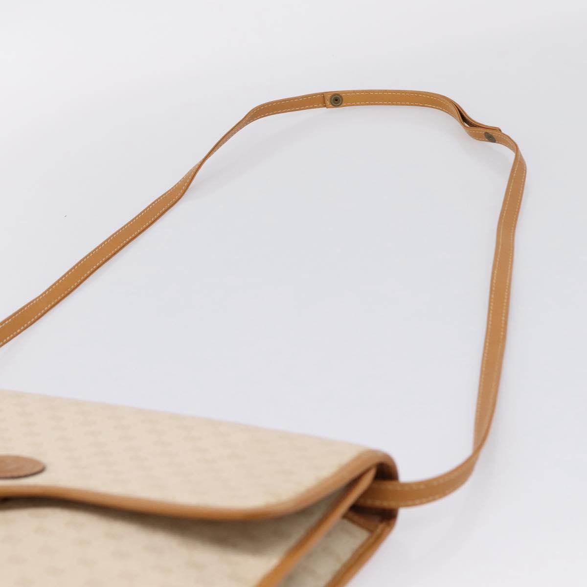 GUCCI Micro GG Supreme Shoulder Bag PVC Beige Gold Auth ar14351