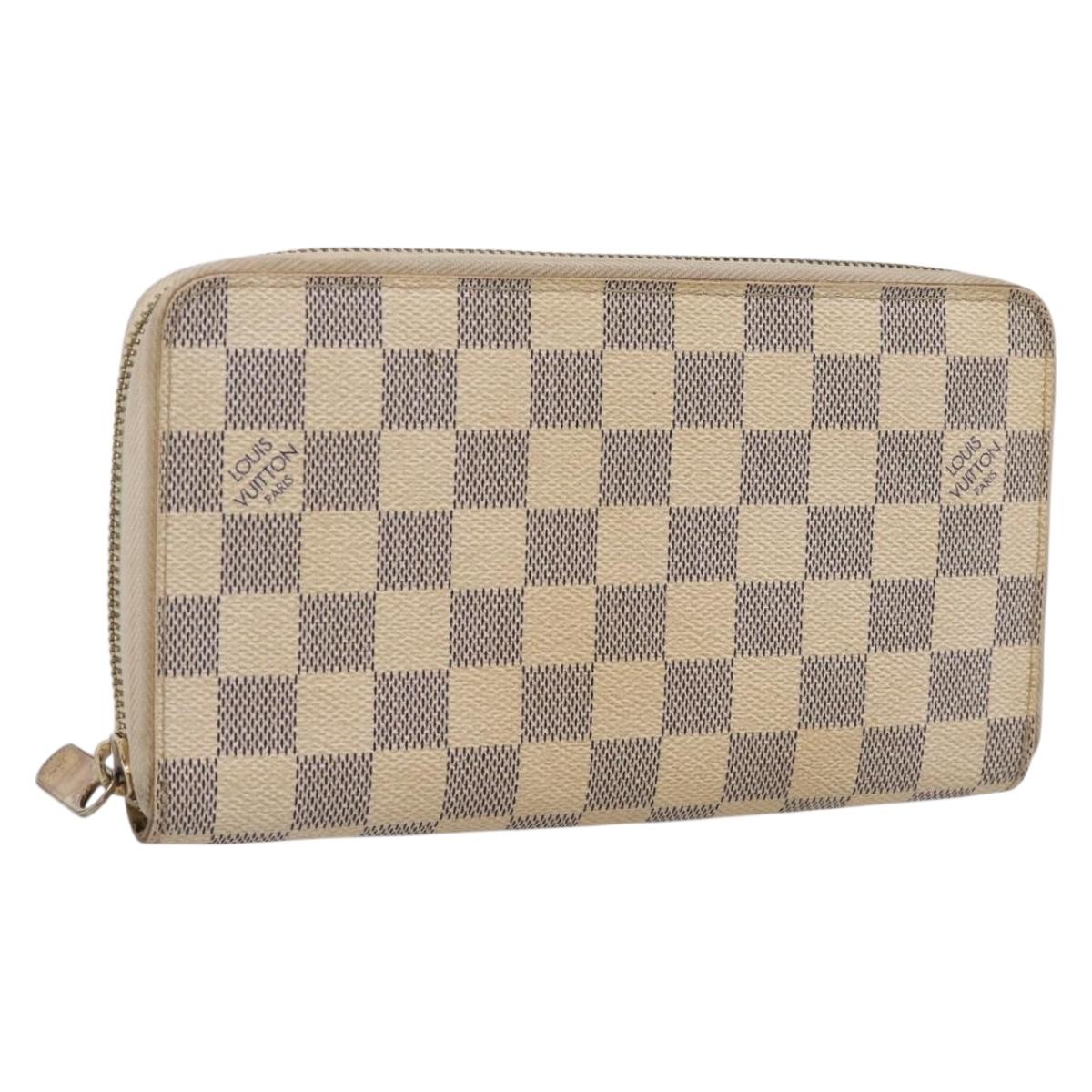 LOUIS VUITTON Damier Azur Zippy Organizer Long Wallet N60012 LV Auth ar14357