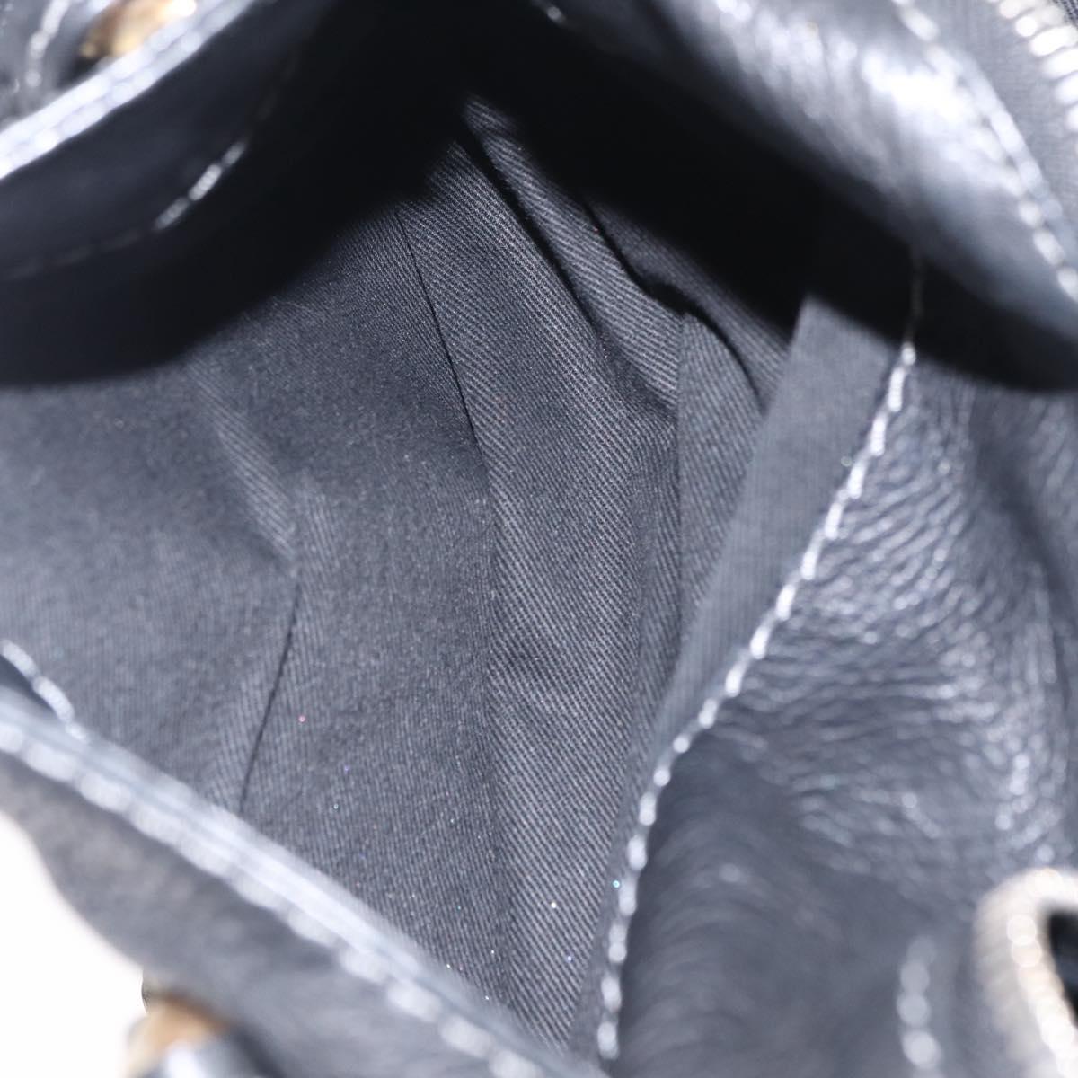 Chloe Paddington Hand Bag Leather Black Gold Silver Auth ar14367A