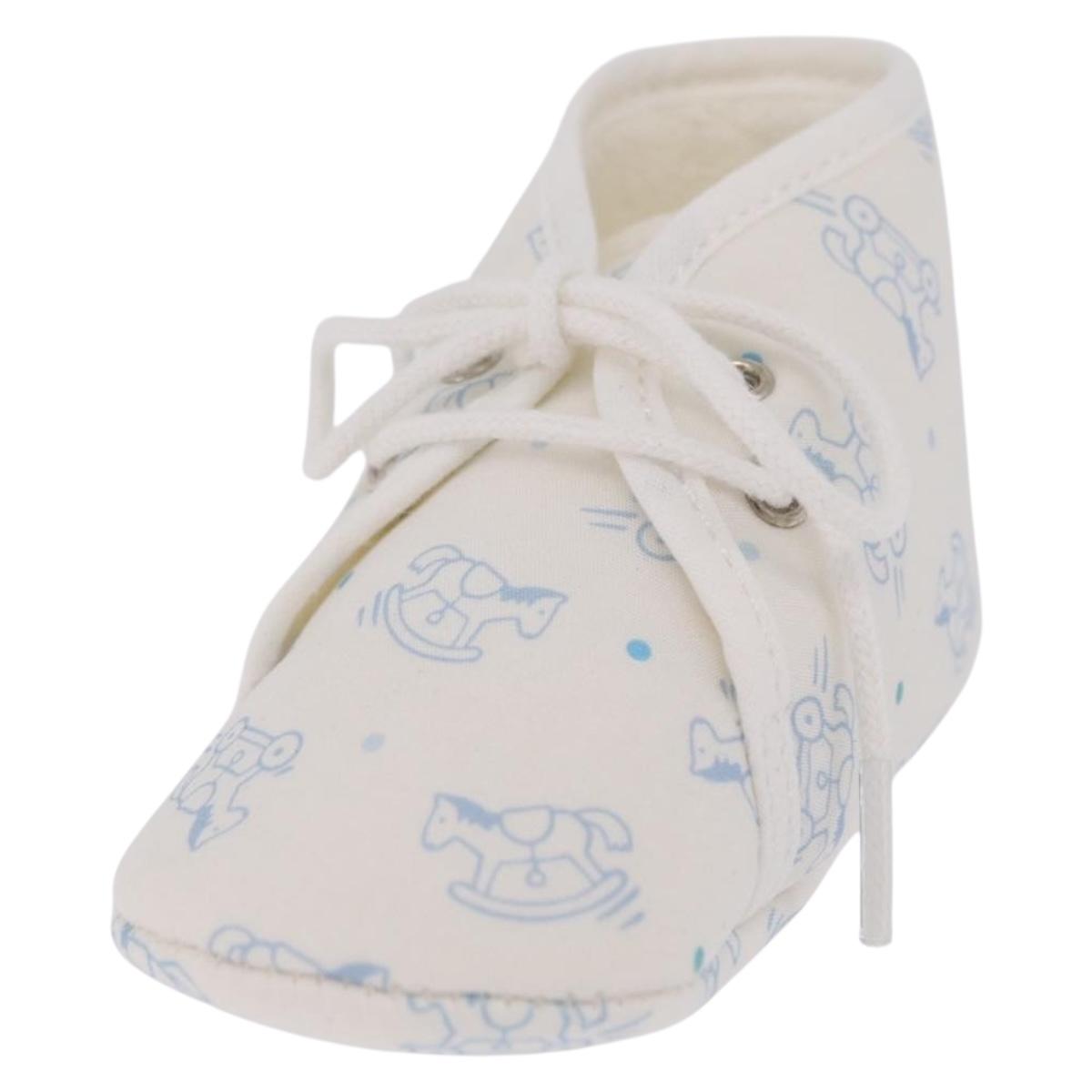 HERMES Baby Shoes Silk White Auth ar14371A