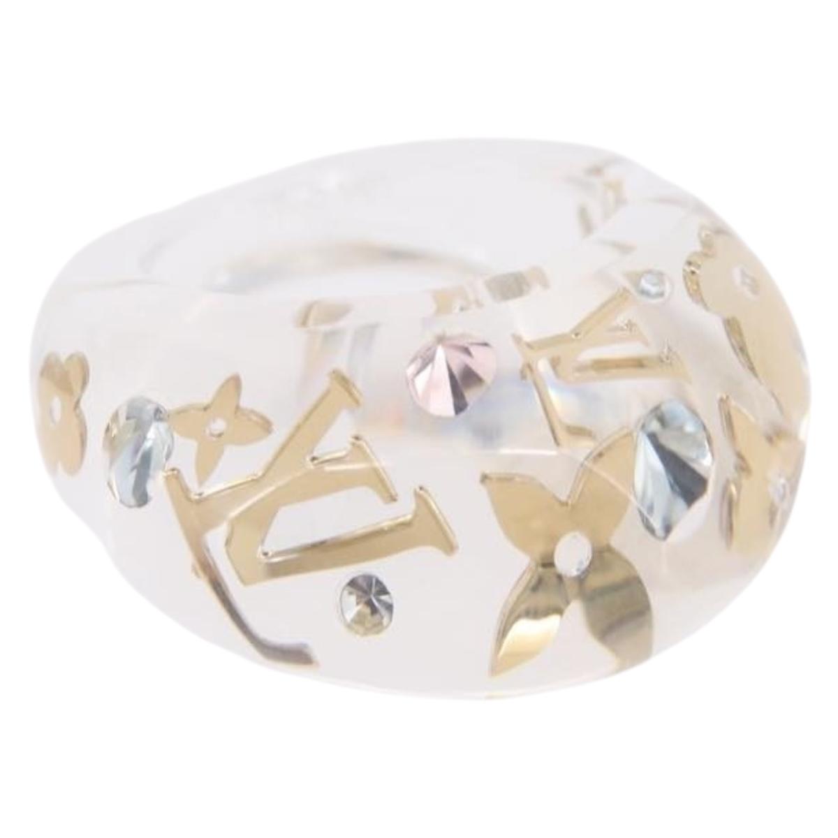 LOUIS VUITTON Uncle John Burgh Ring Plastic Clear M65863 LV Auth ar14373V