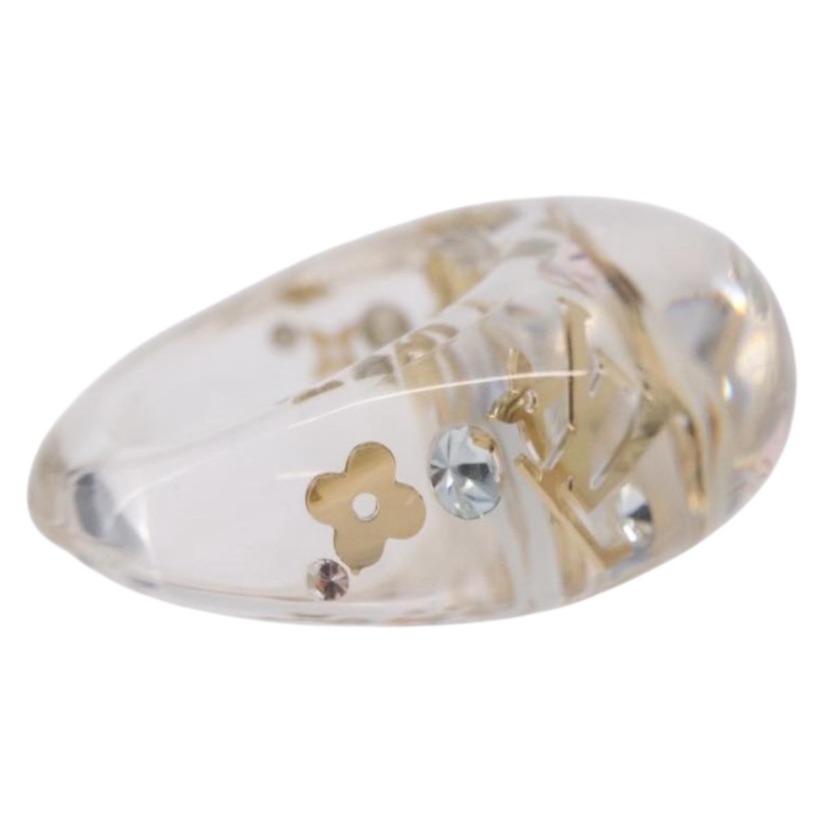 LOUIS VUITTON Uncle John Burgh Ring Plastic Clear M65863 LV Auth ar14373V