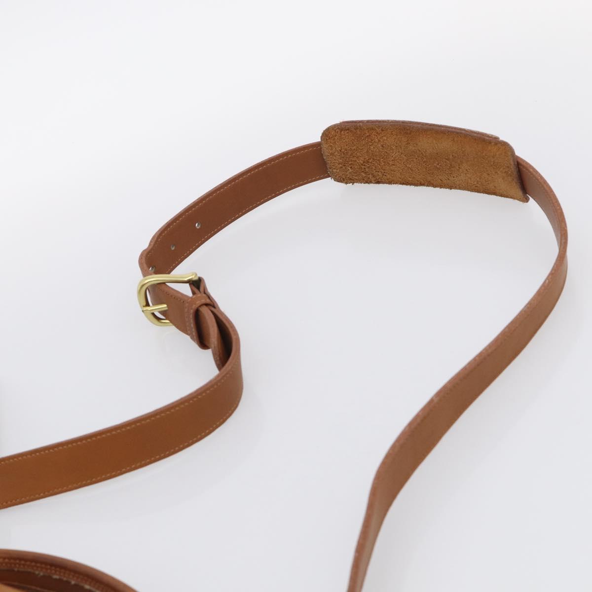 Coach Business Bag Leather 2way Brown Gold Auth ar14377