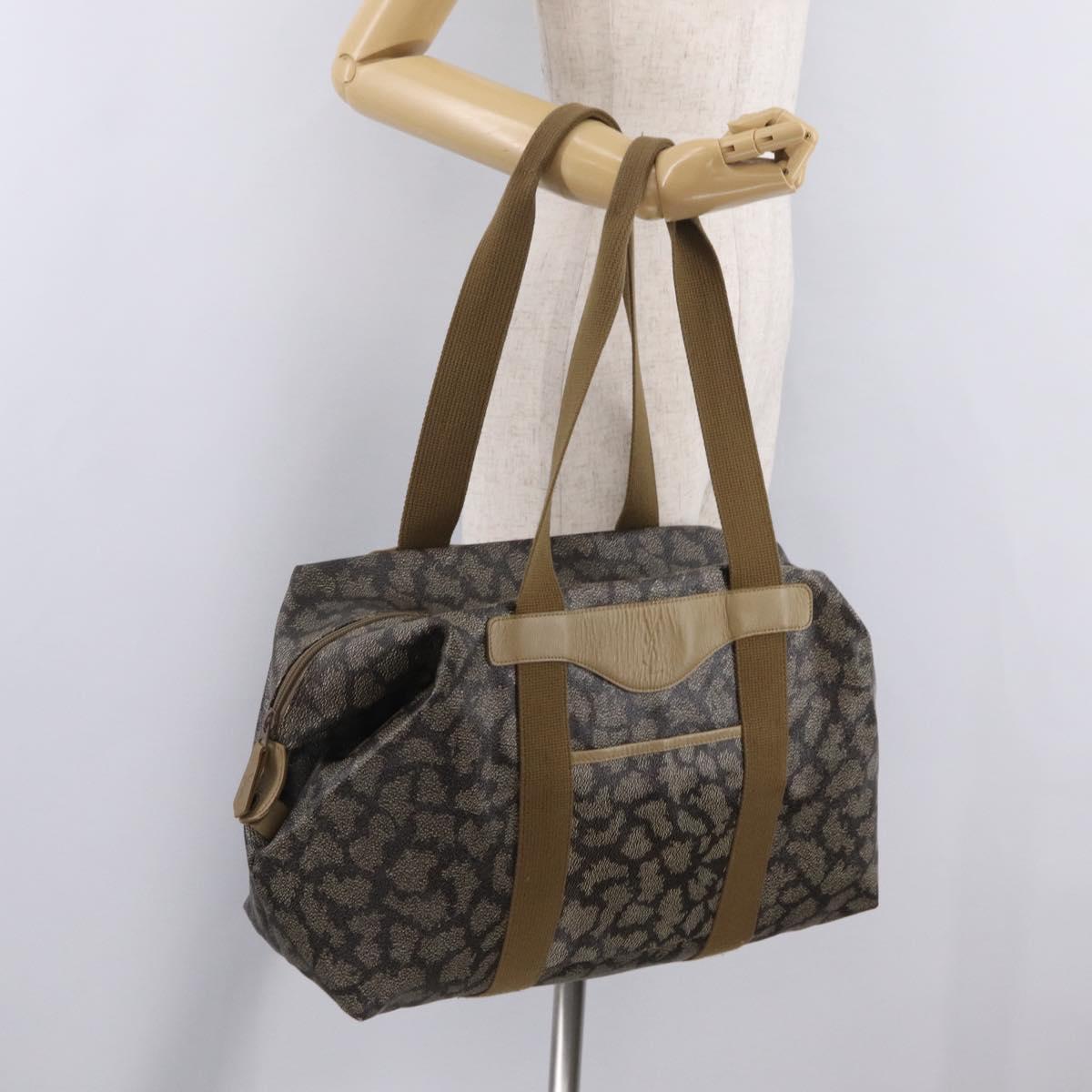Saint Laurent Tote Bag PVC Canvas Black Auth ar14384