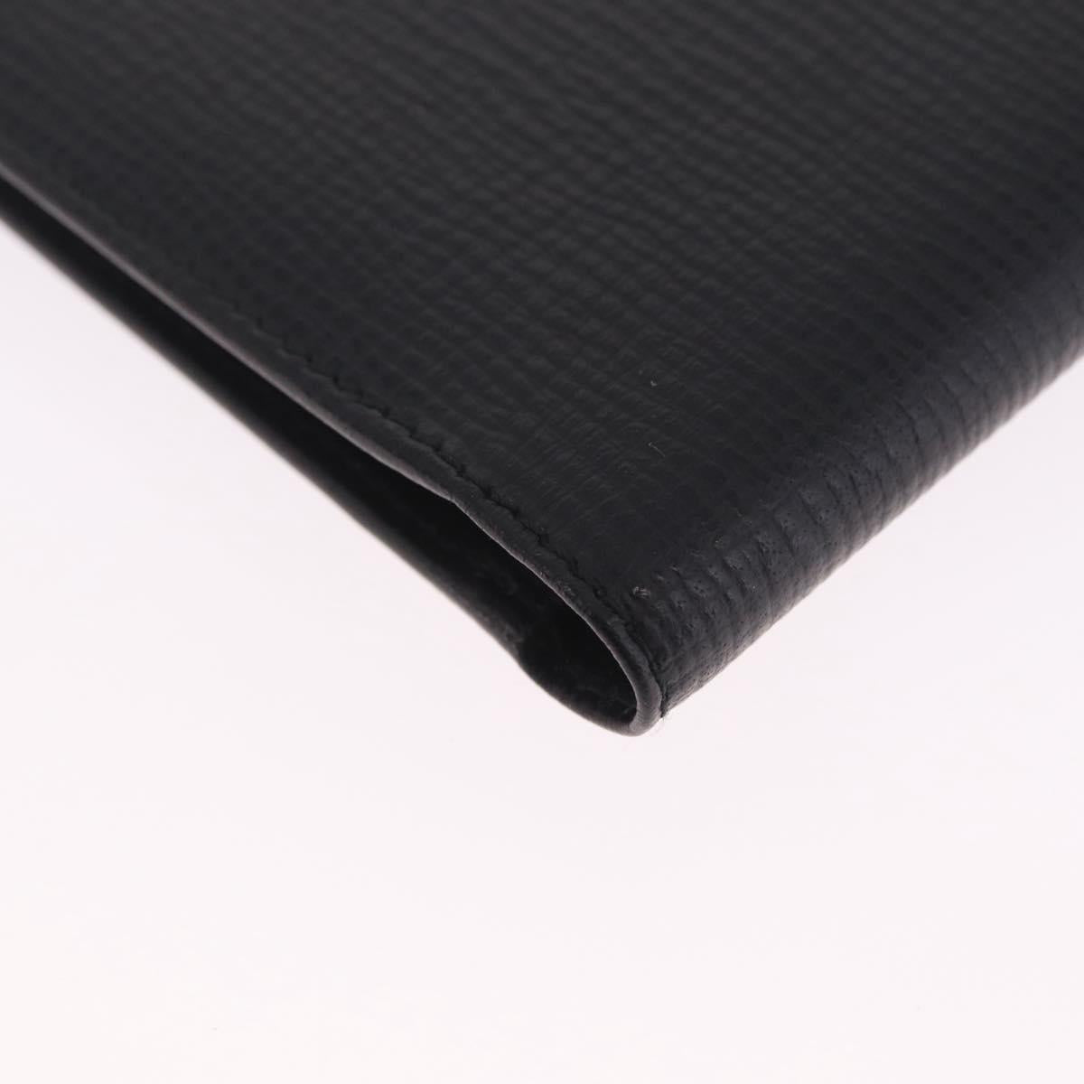 LOEWE Bifold Wallet Leather Black Auth ar14398
