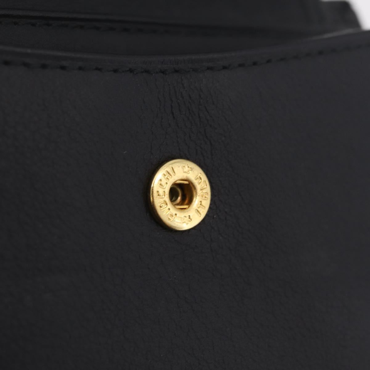 LOEWE Bifold Wallet Leather Black Auth ar14398