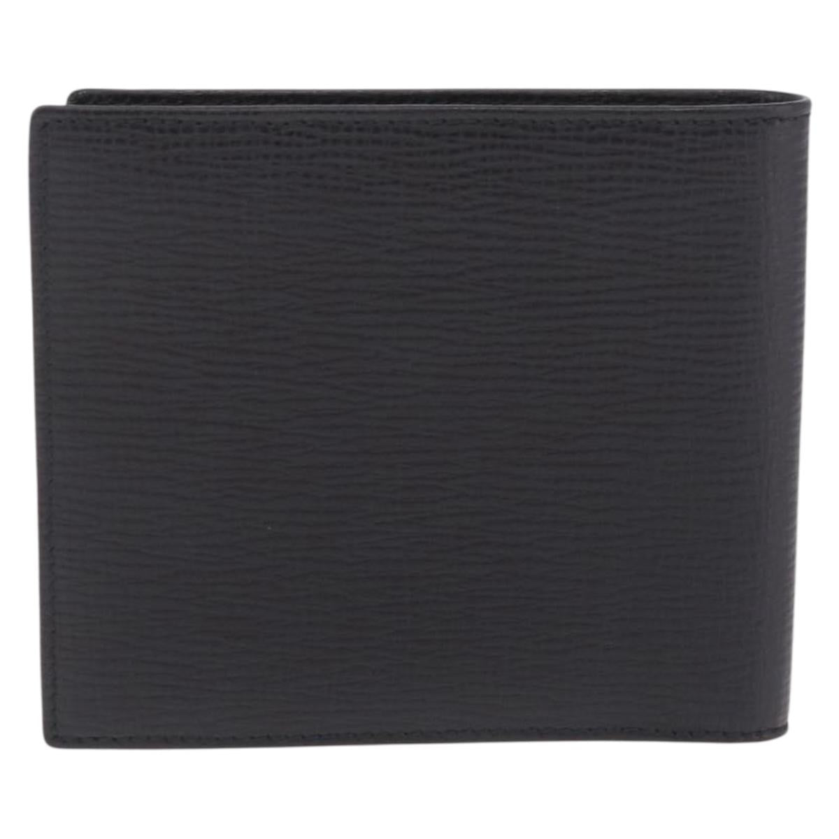 LOEWE Bifold Wallet Leather Black Auth ar14398