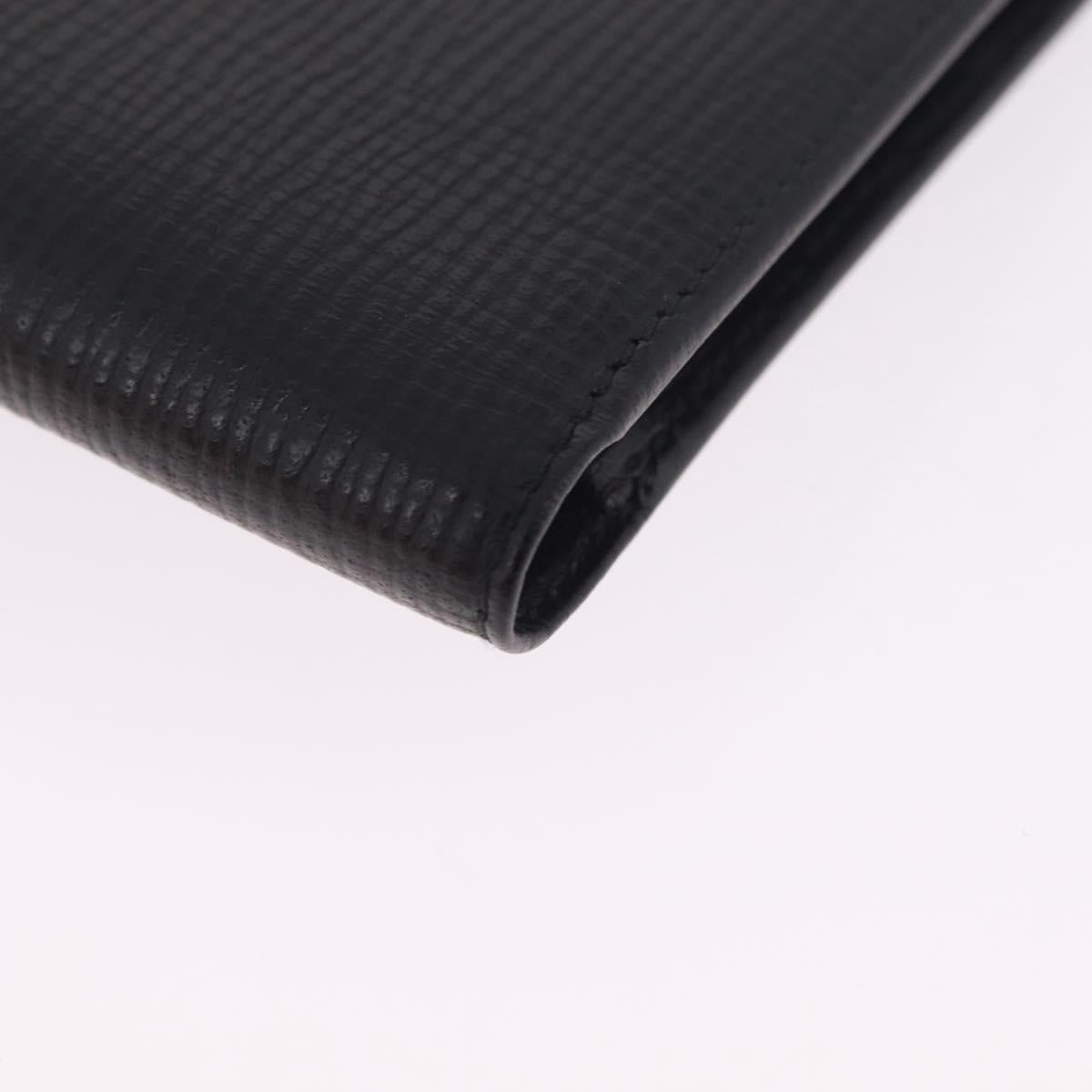 LOEWE Bifold Wallet Leather Black Auth ar14398
