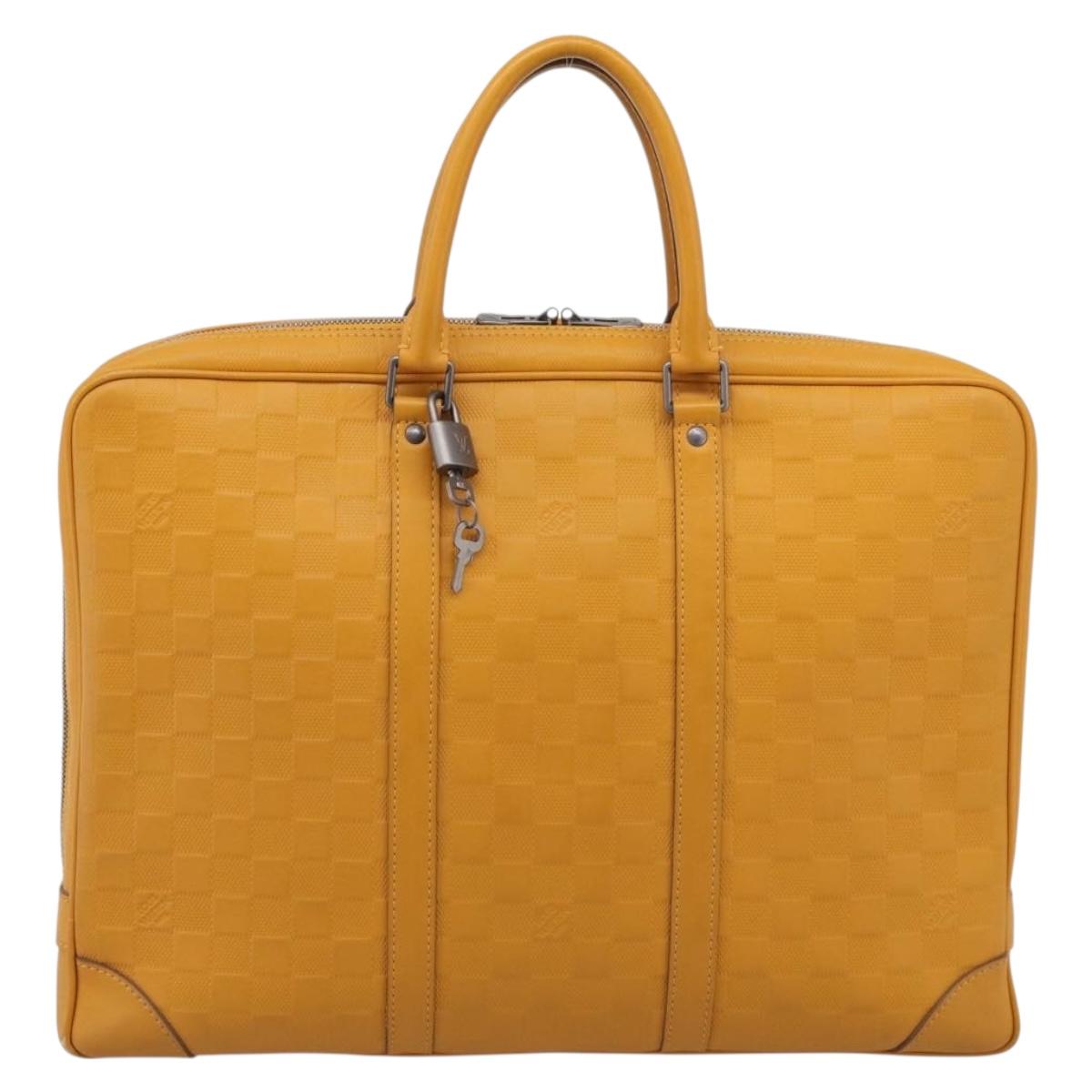 LOUIS VUITTON Damier Infini Porte Documents Voyage Bag N41218 LV Auth ar14408