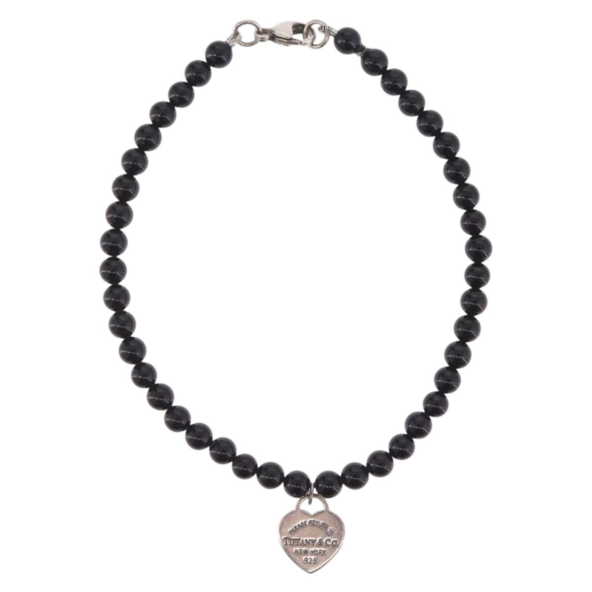 Tiffany & Co. Return To Bracelet Ag925 Black Auth ar14432V