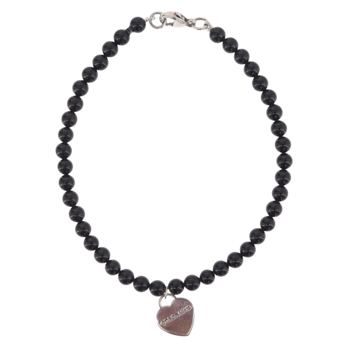 Tiffany & Co. Return To Bracelet Ag925 Black Auth ar14432V