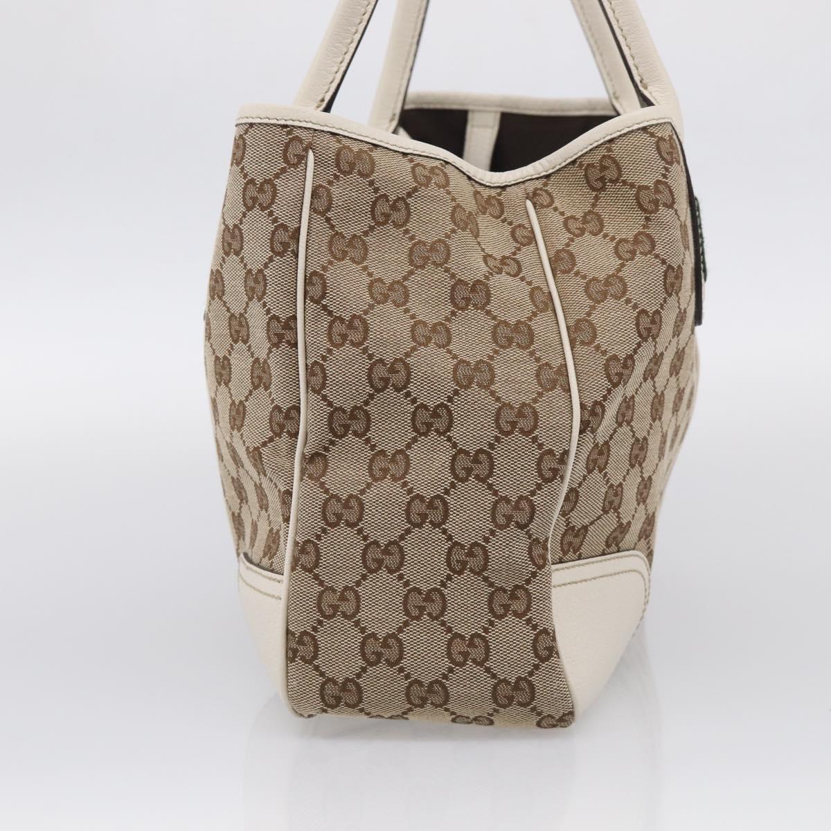 GUCCI GG Canvas Web Sherry Line Tote Bag Beige Gold 163805 Auth ar14529V