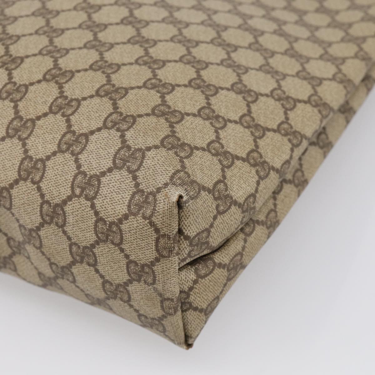 GUCCI GG Supreme Web Sherry Line Bag PVC Beige Gold 002 123 6487 Auth ar14530